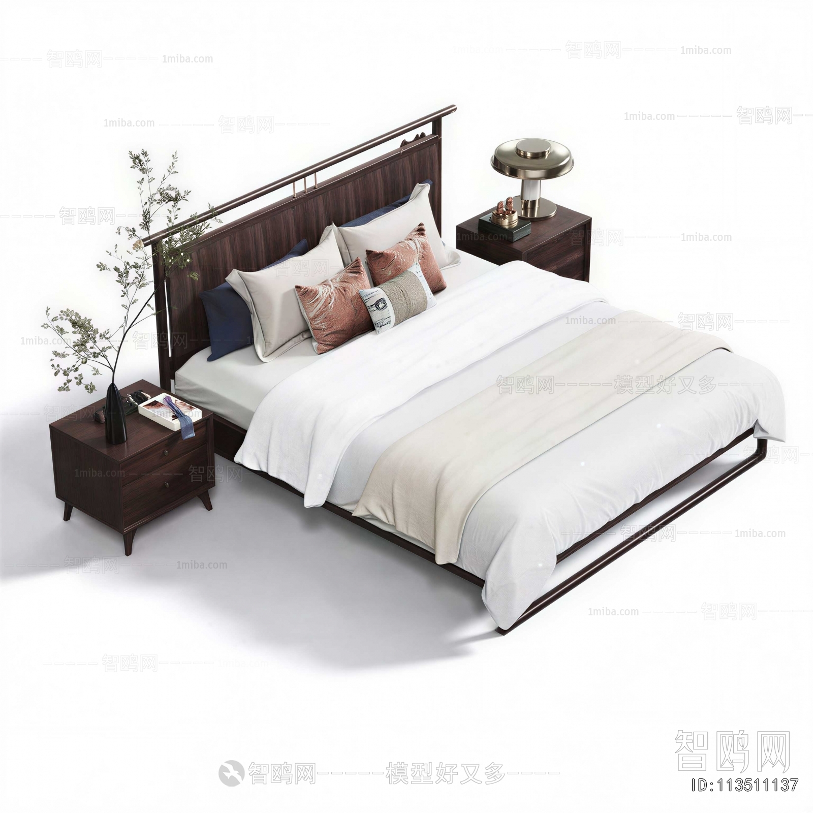 New Chinese Style Double Bed