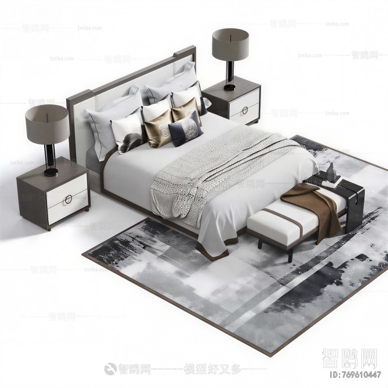 New Chinese Style Double Bed