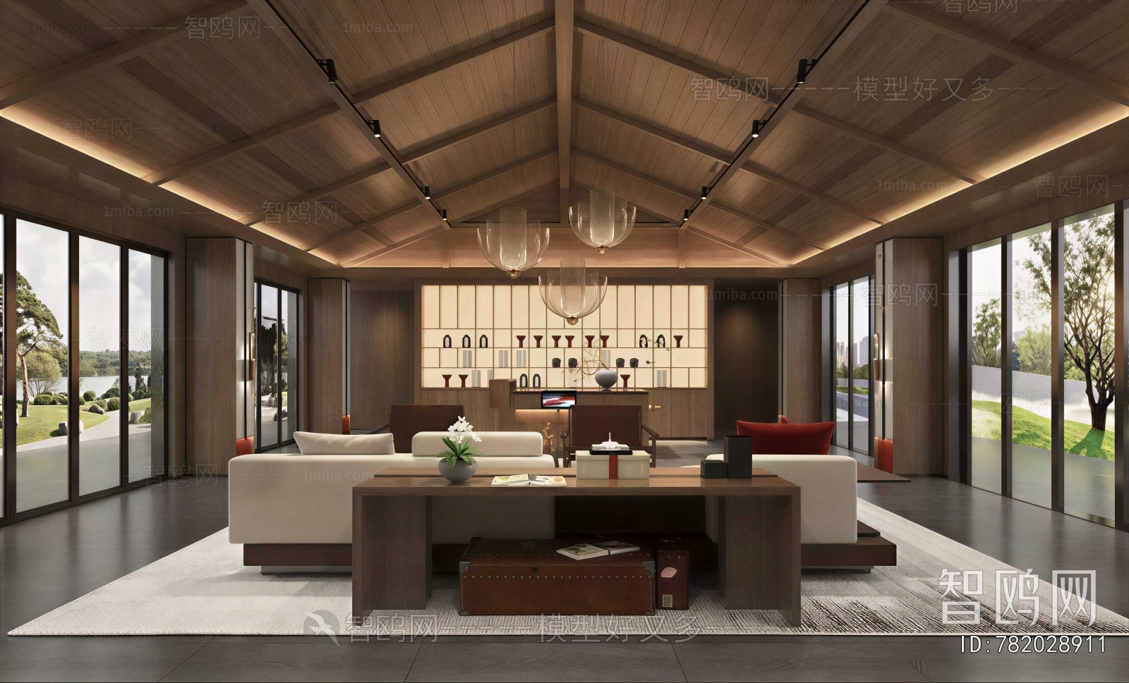 New Chinese Style A Living Room