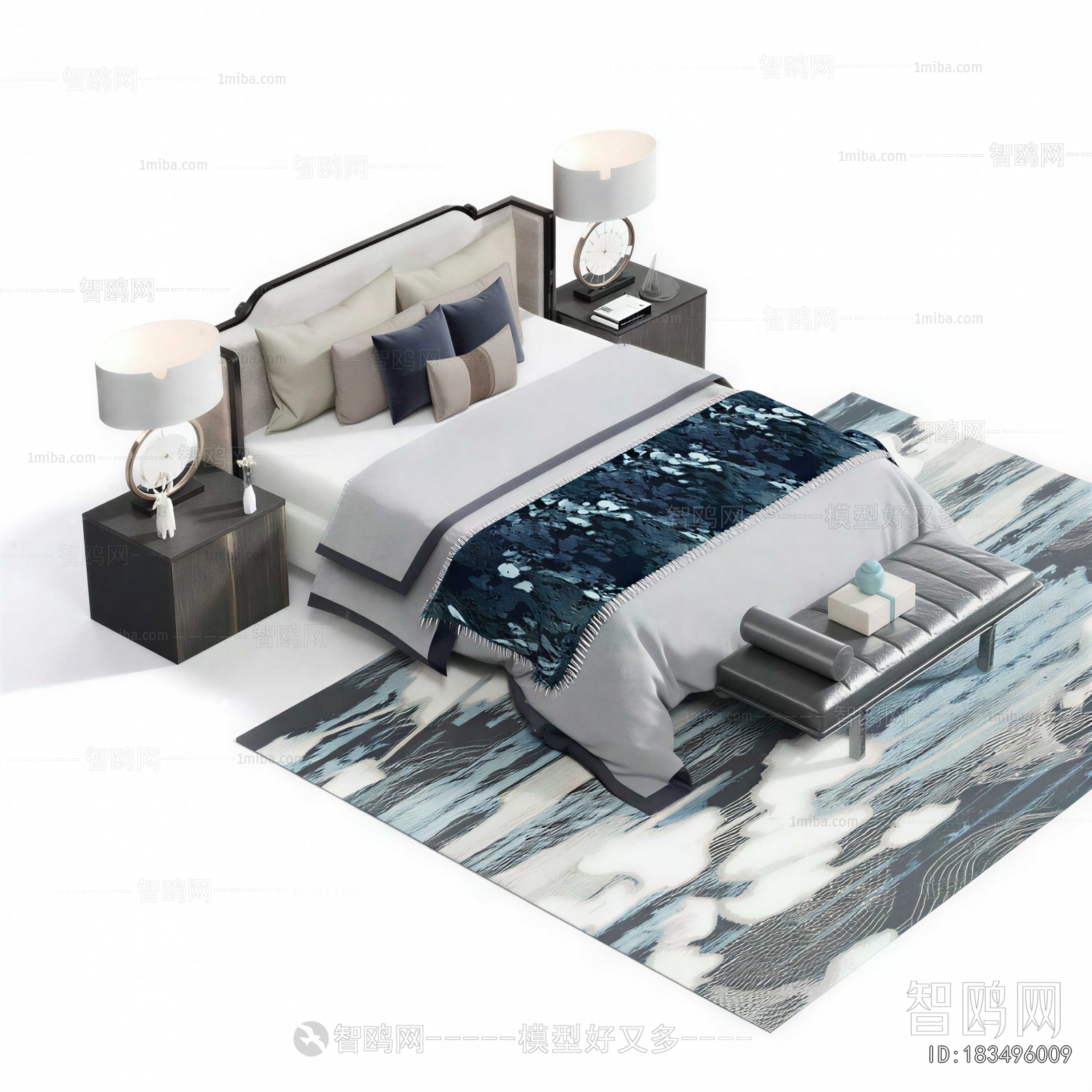 New Chinese Style Double Bed