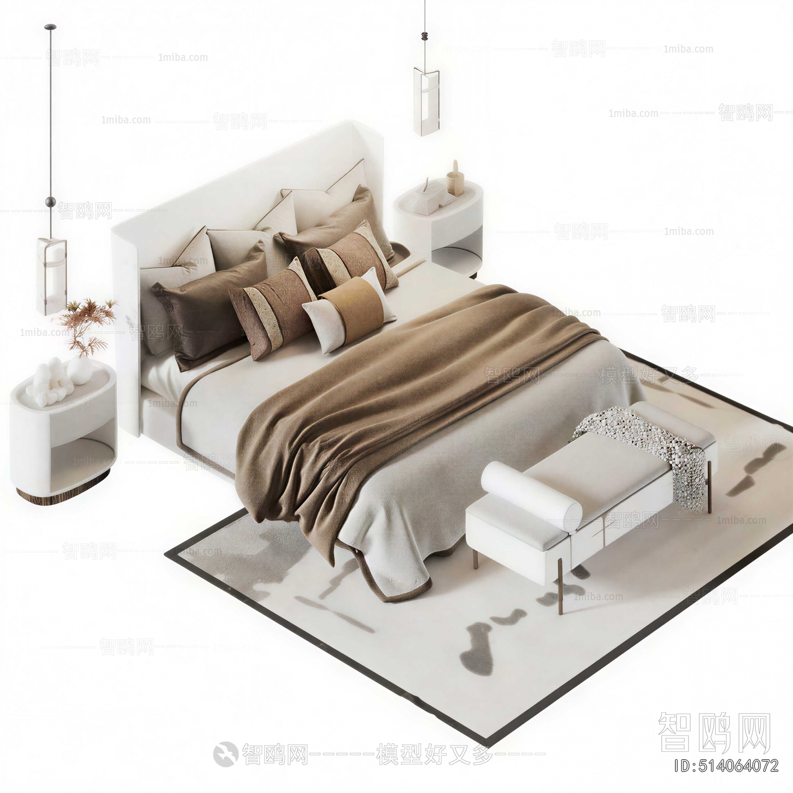 New Chinese Style Double Bed