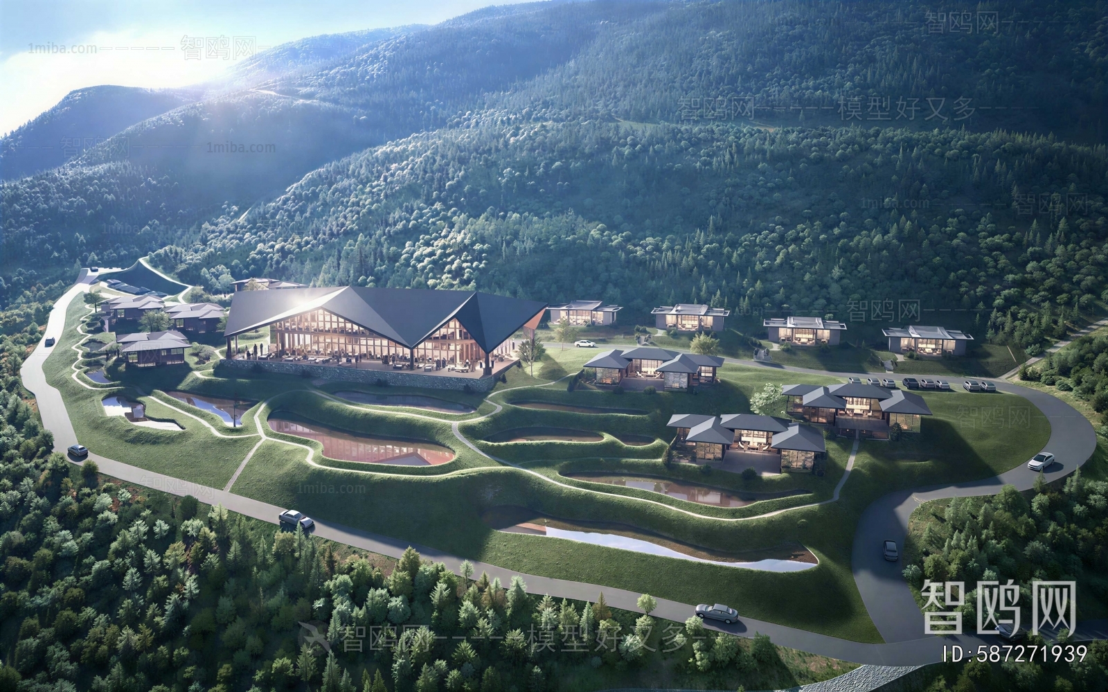 Modern Architectural Bird's-eye View Planning