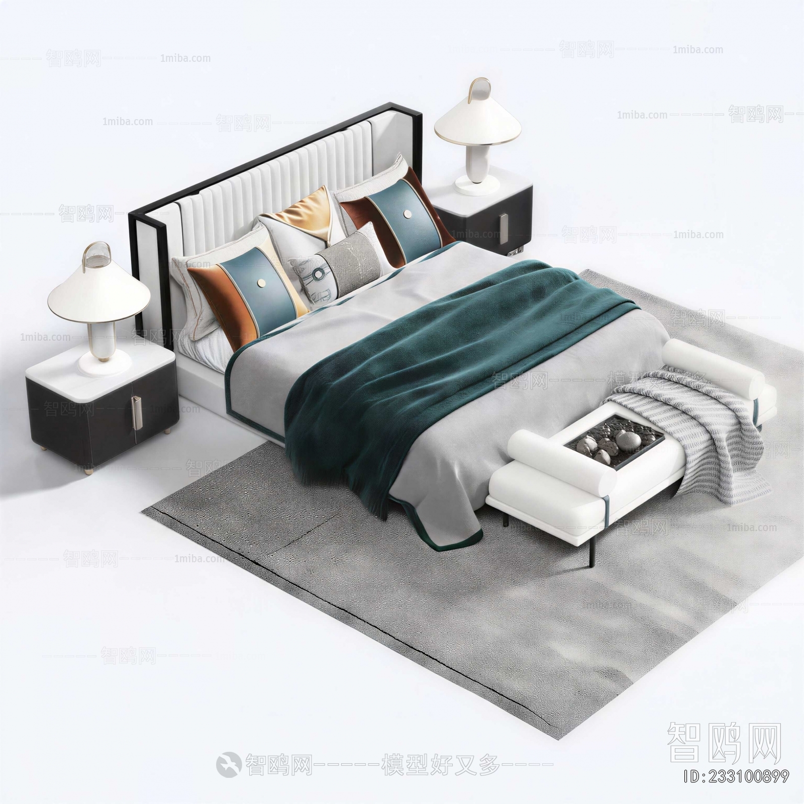 New Chinese Style Double Bed