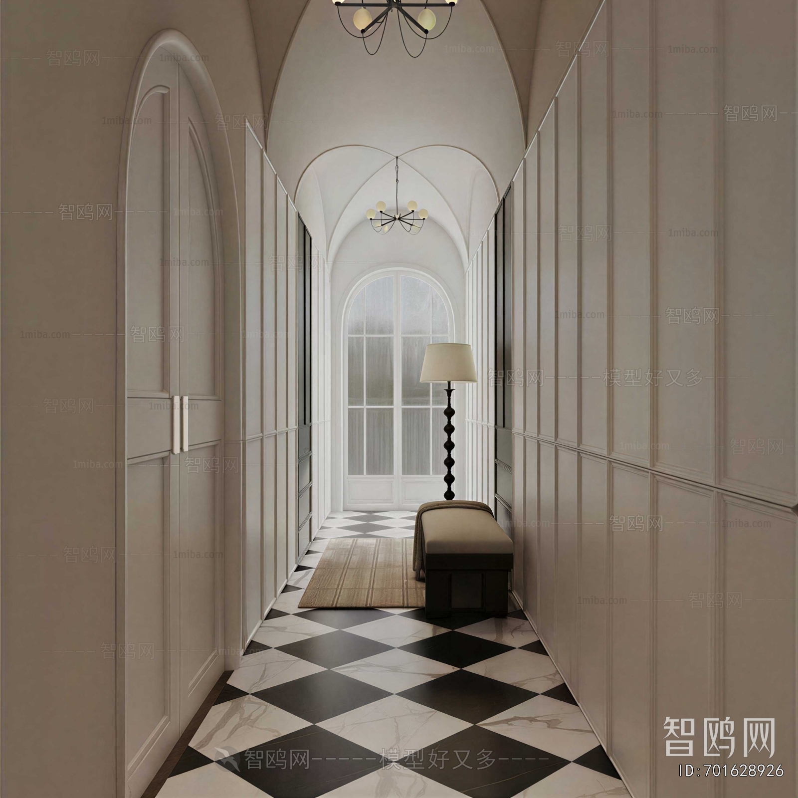 French Style Hallway