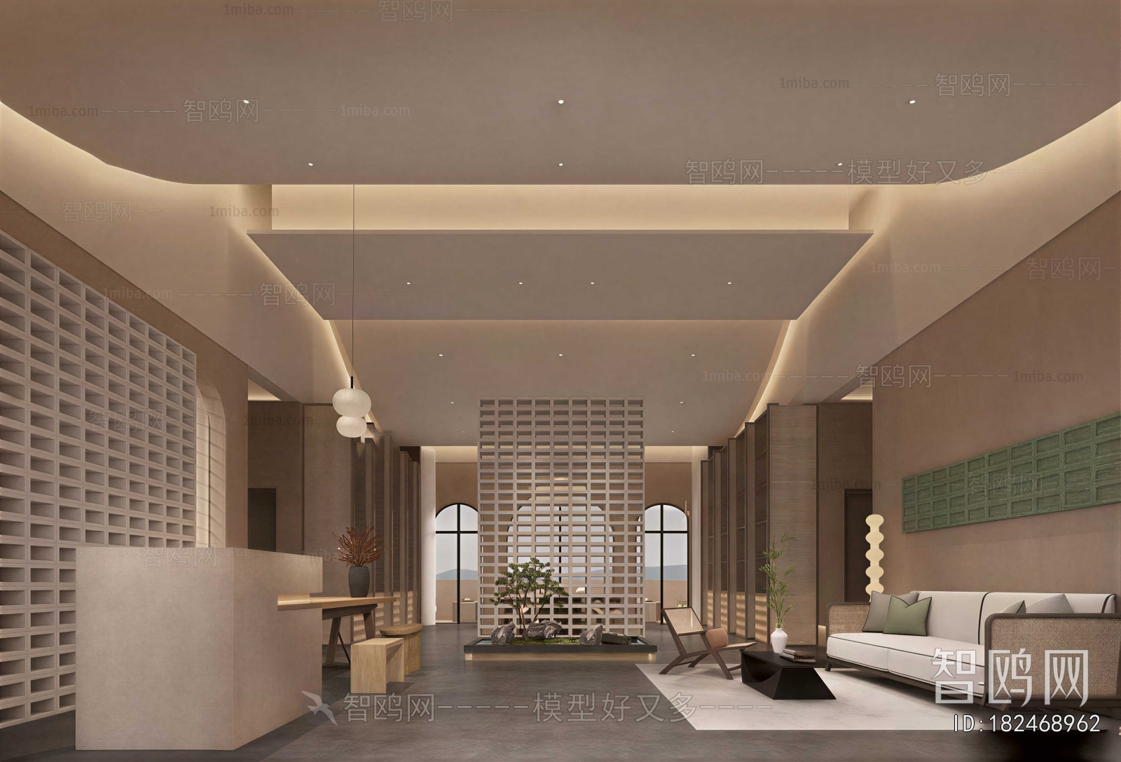 Modern Office Reception Desk