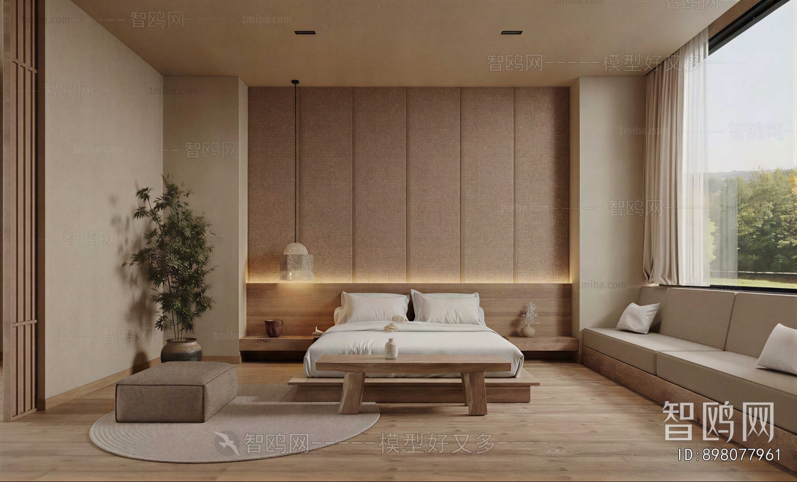 Wabi-sabi Style Bedroom