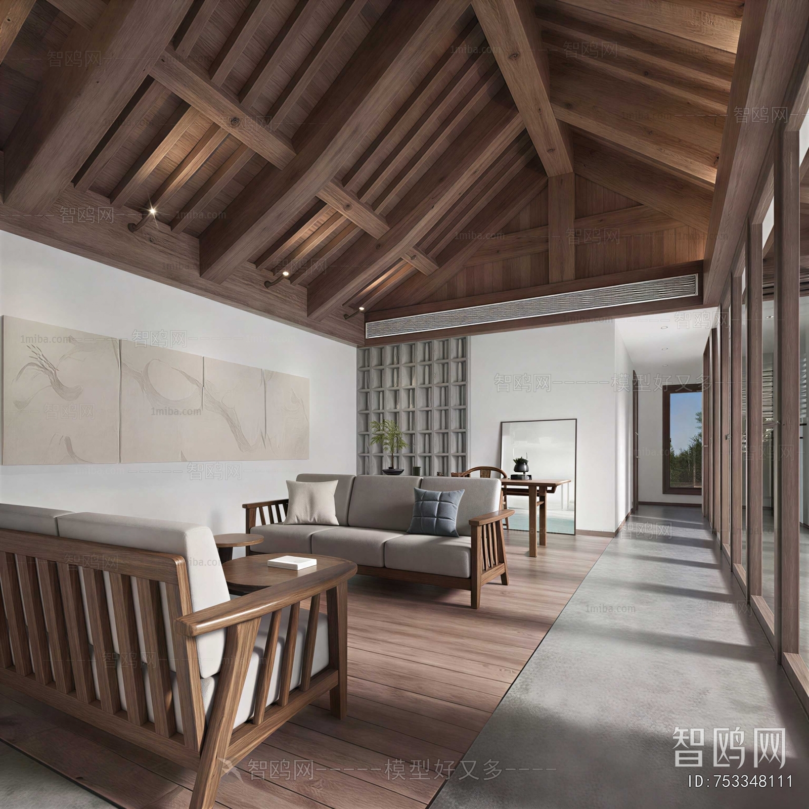 New Chinese Style A Living Room