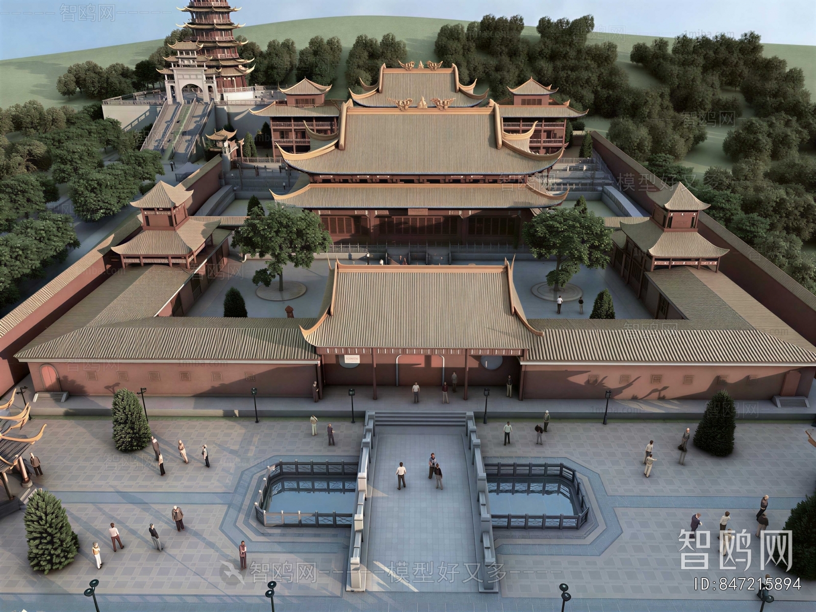 New Chinese Style Ancient Architectural Buildings