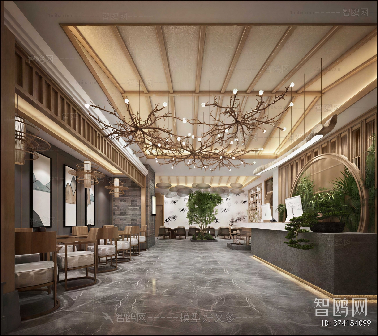 New Chinese Style Lobby Hall