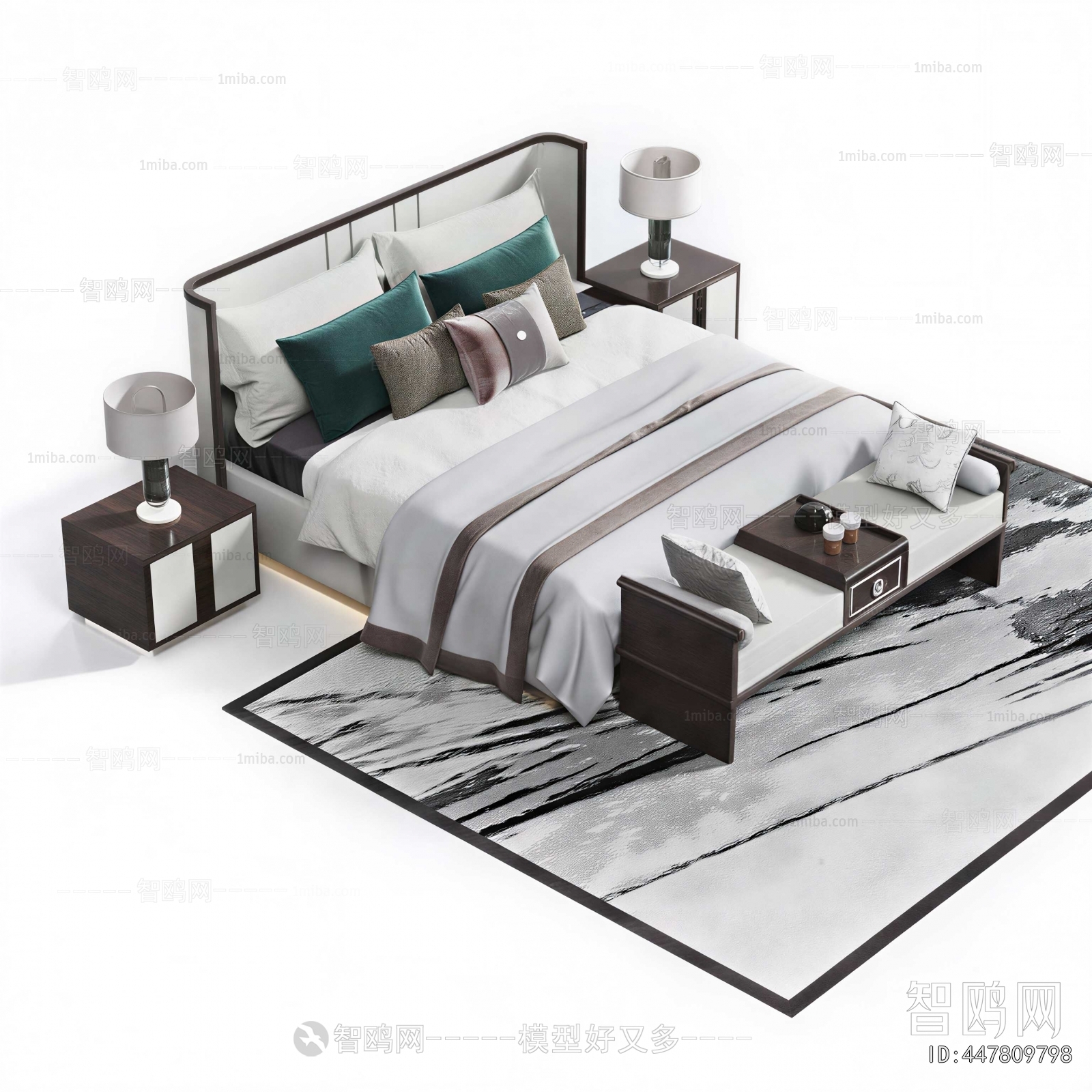 New Chinese Style Double Bed