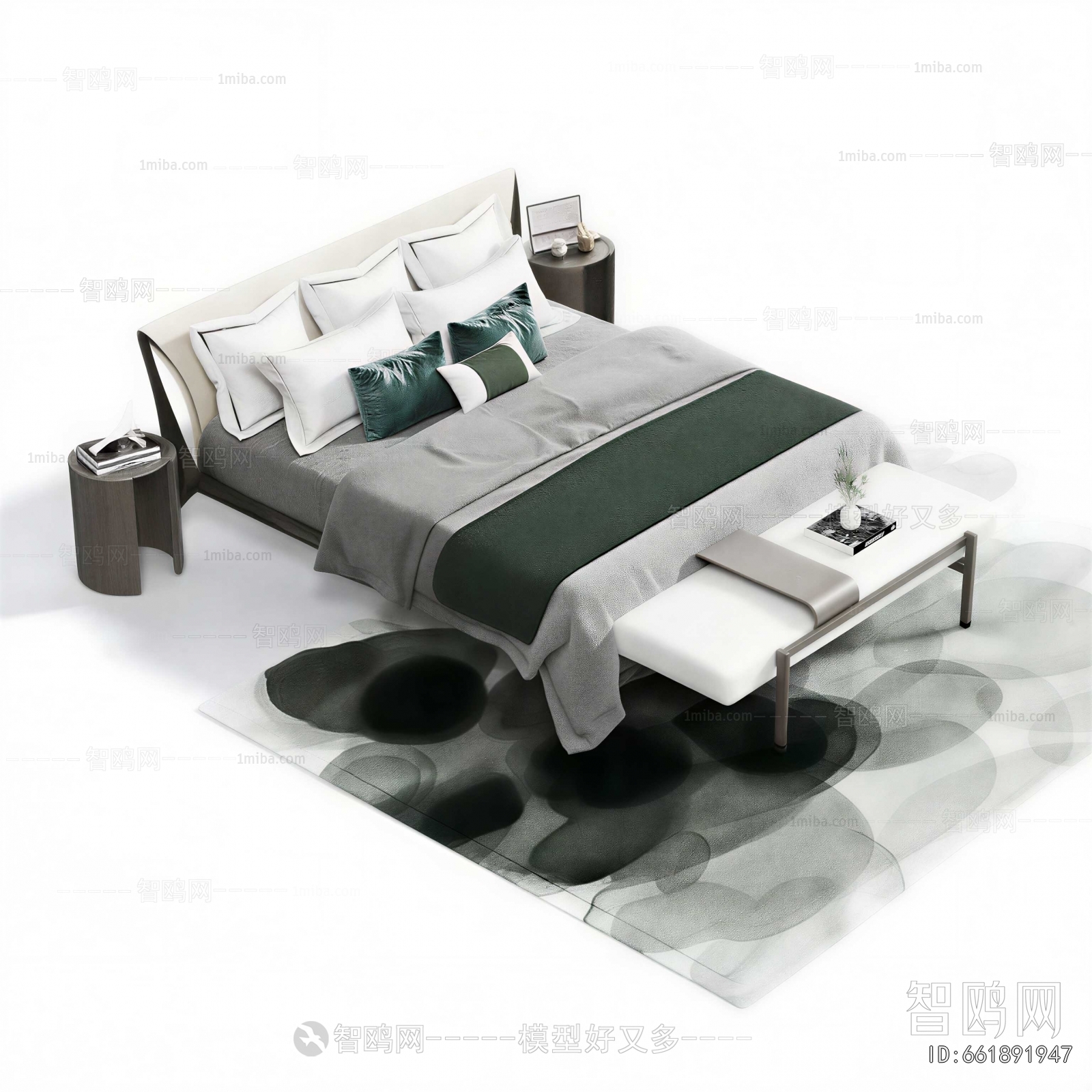 New Chinese Style Double Bed
