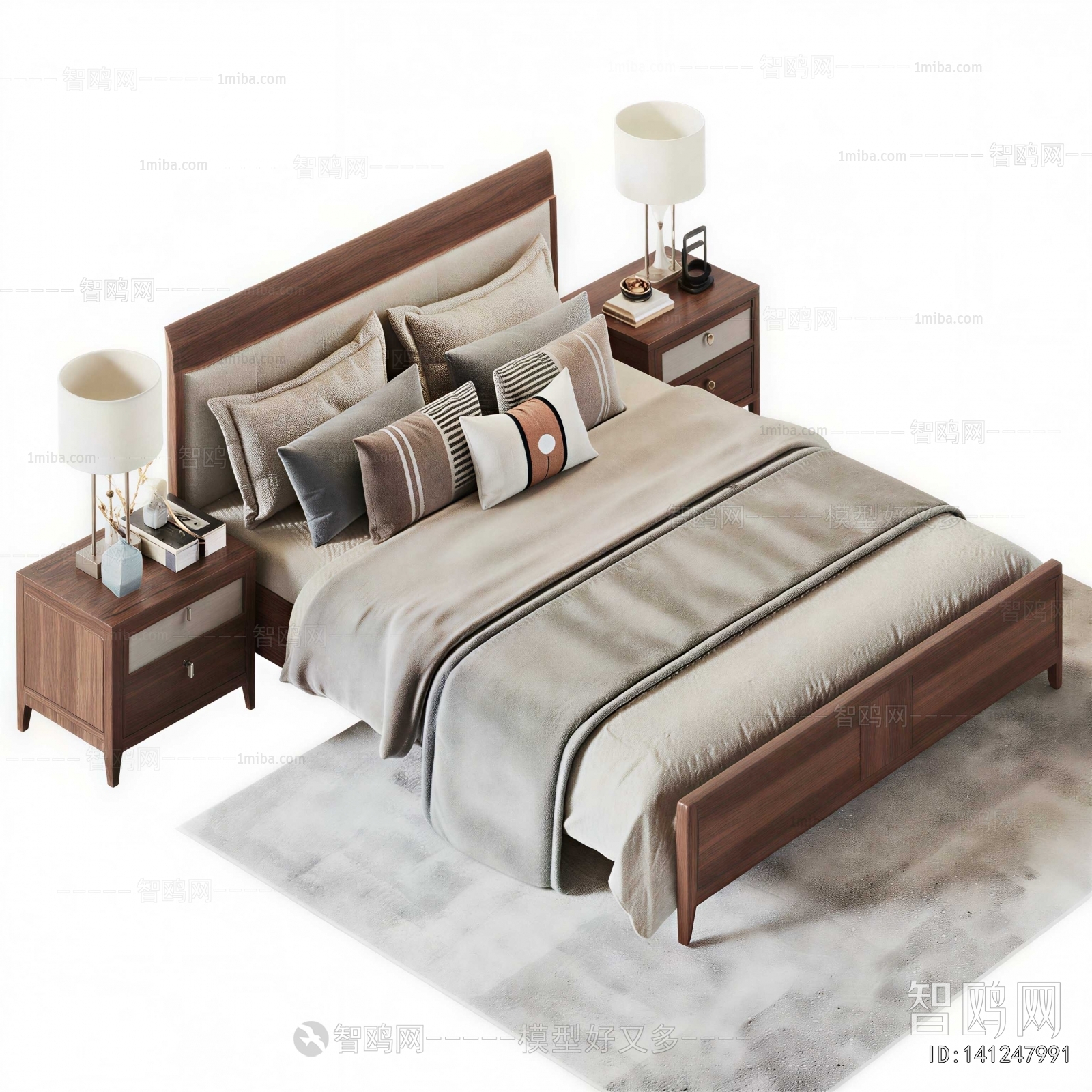 New Chinese Style Double Bed