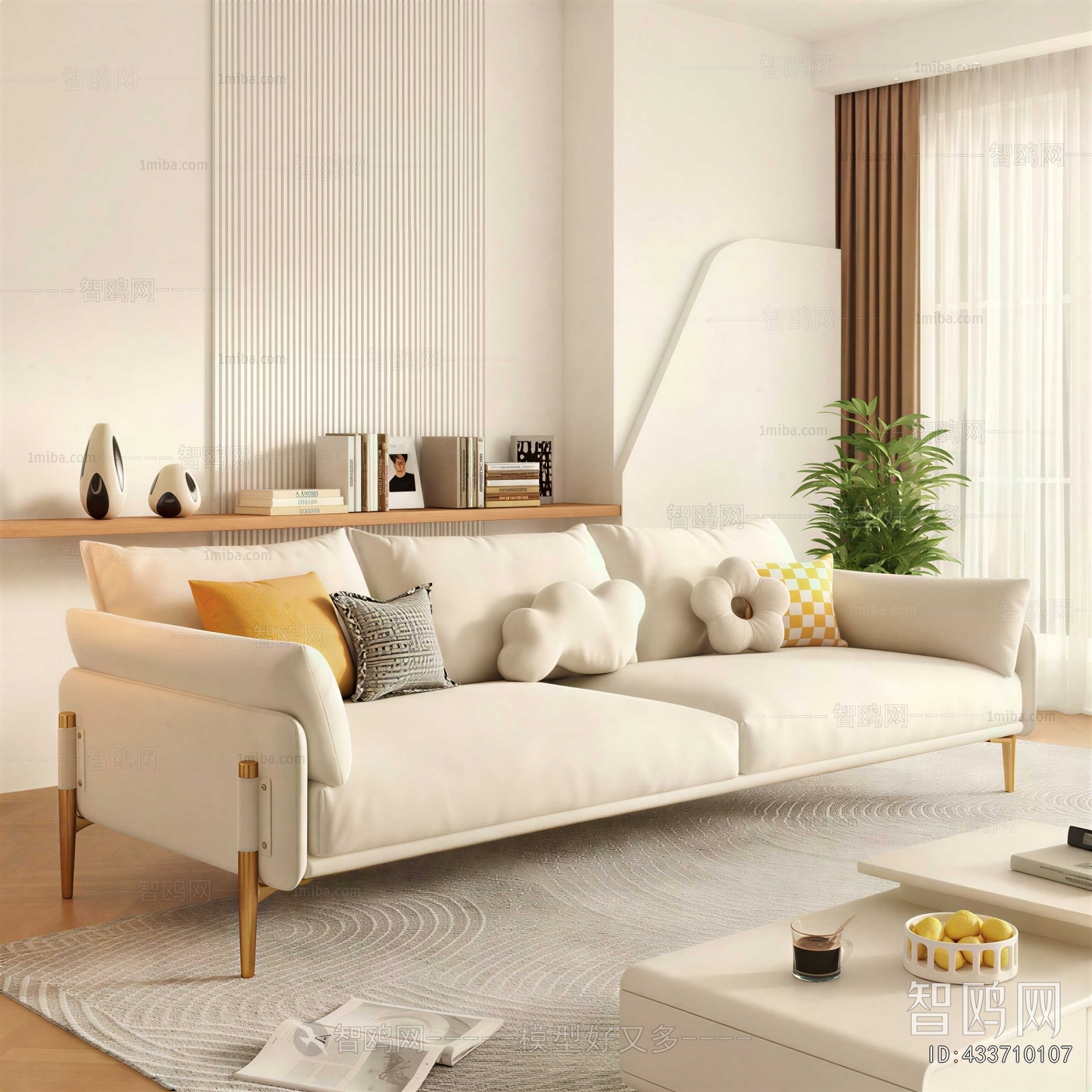 Modern Three-seat Sofa