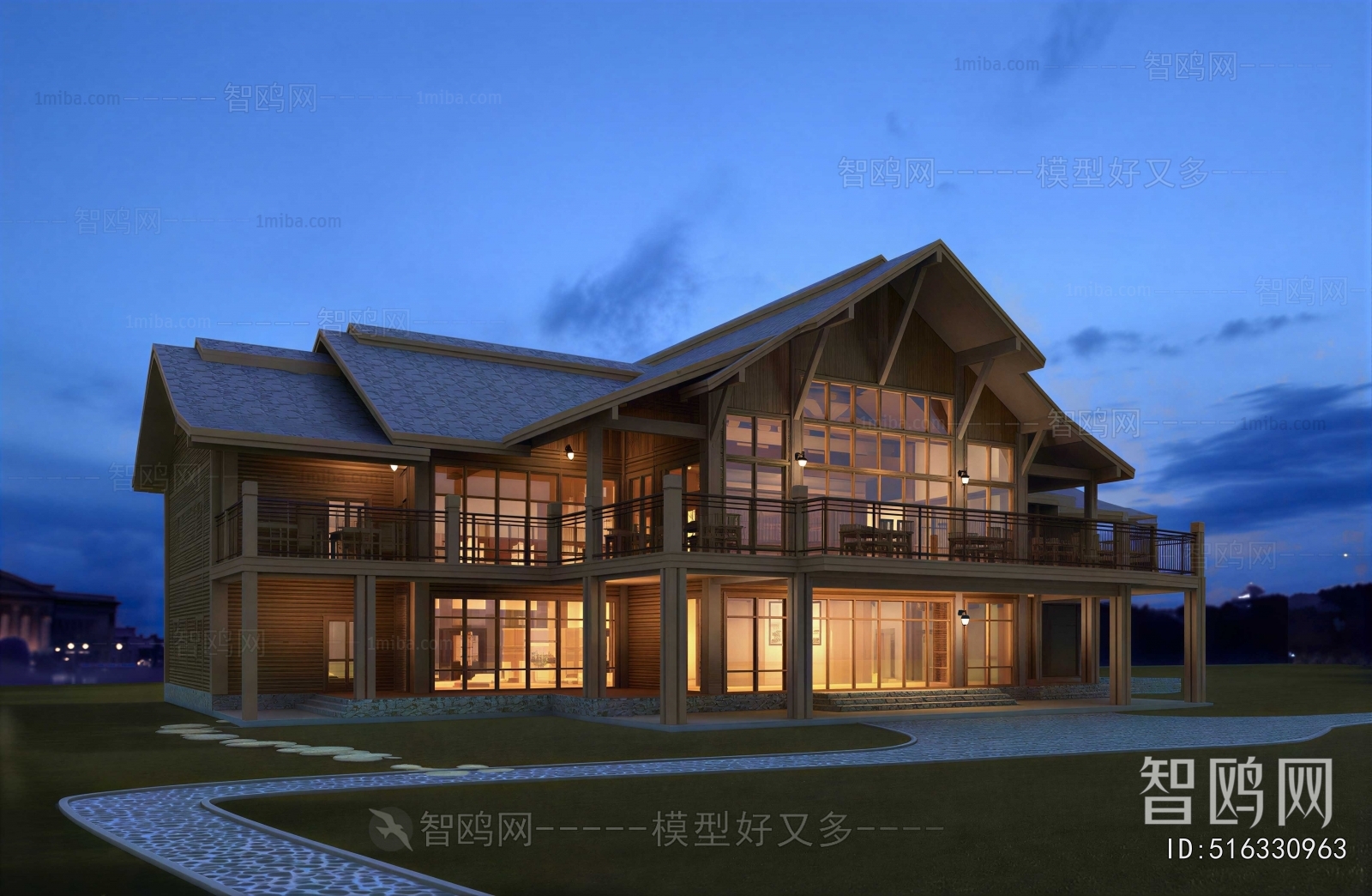 New Chinese Style Appearance Of Commercial Building