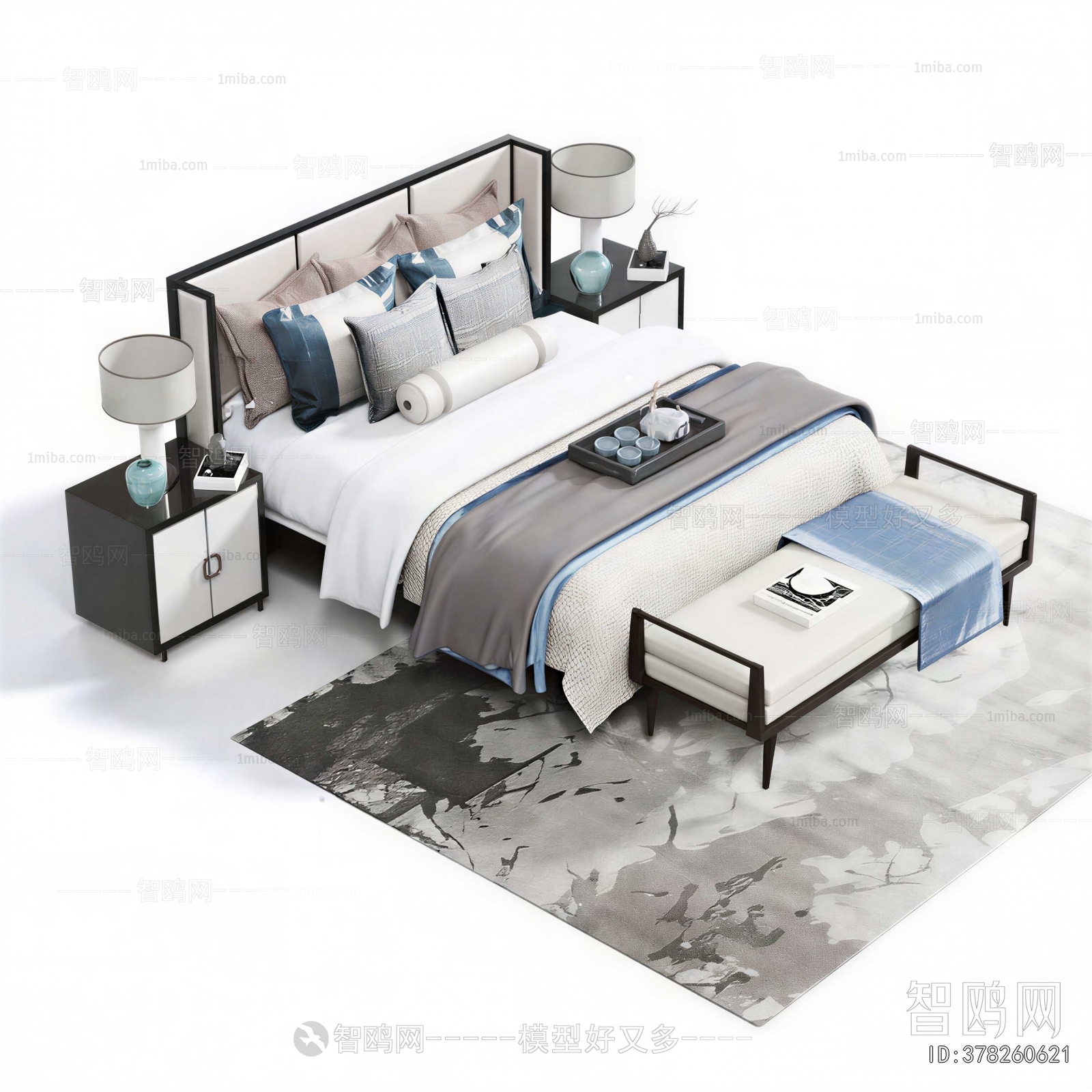 New Chinese Style Double Bed