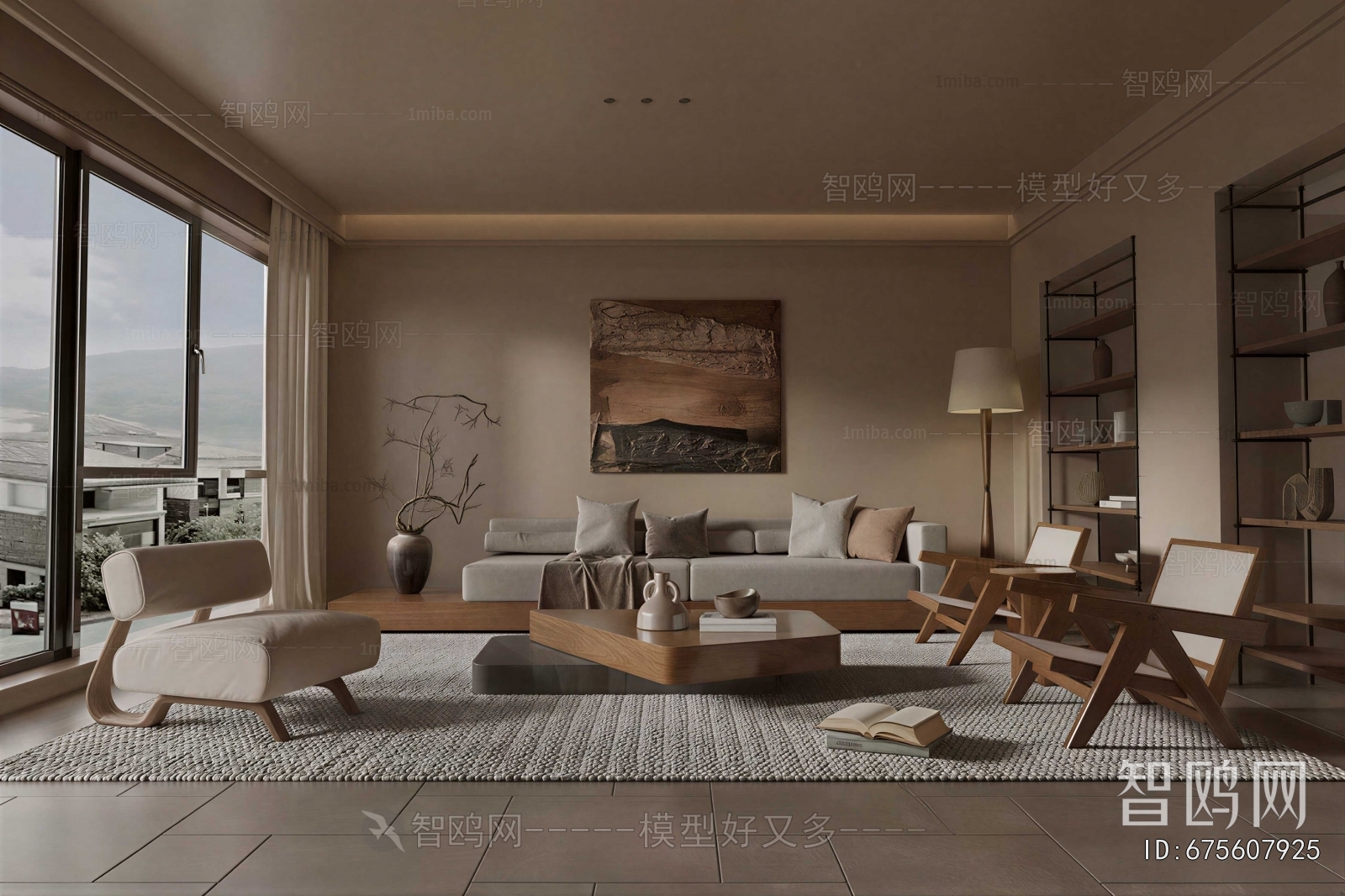 Wabi-sabi Style A Living Room