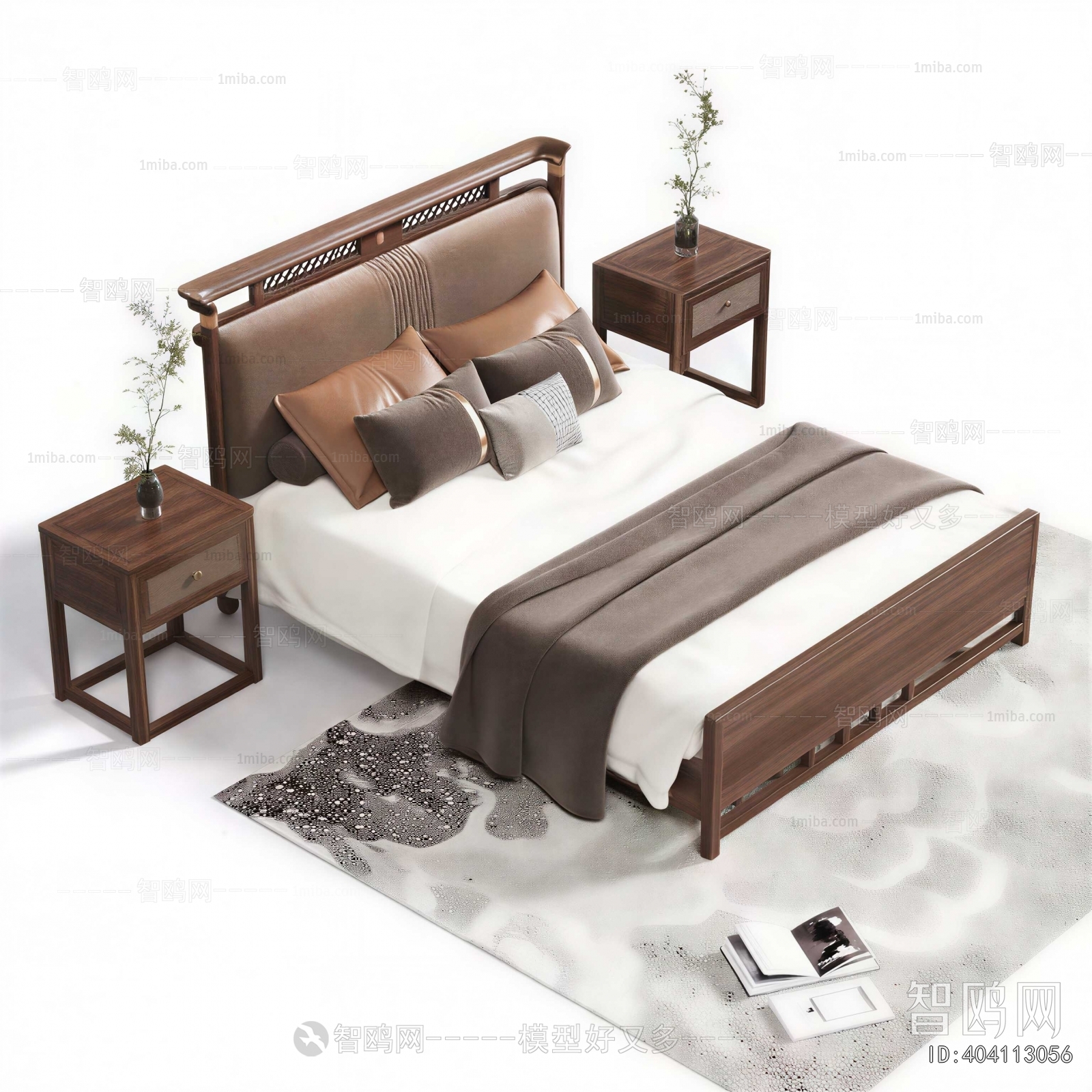 New Chinese Style Double Bed