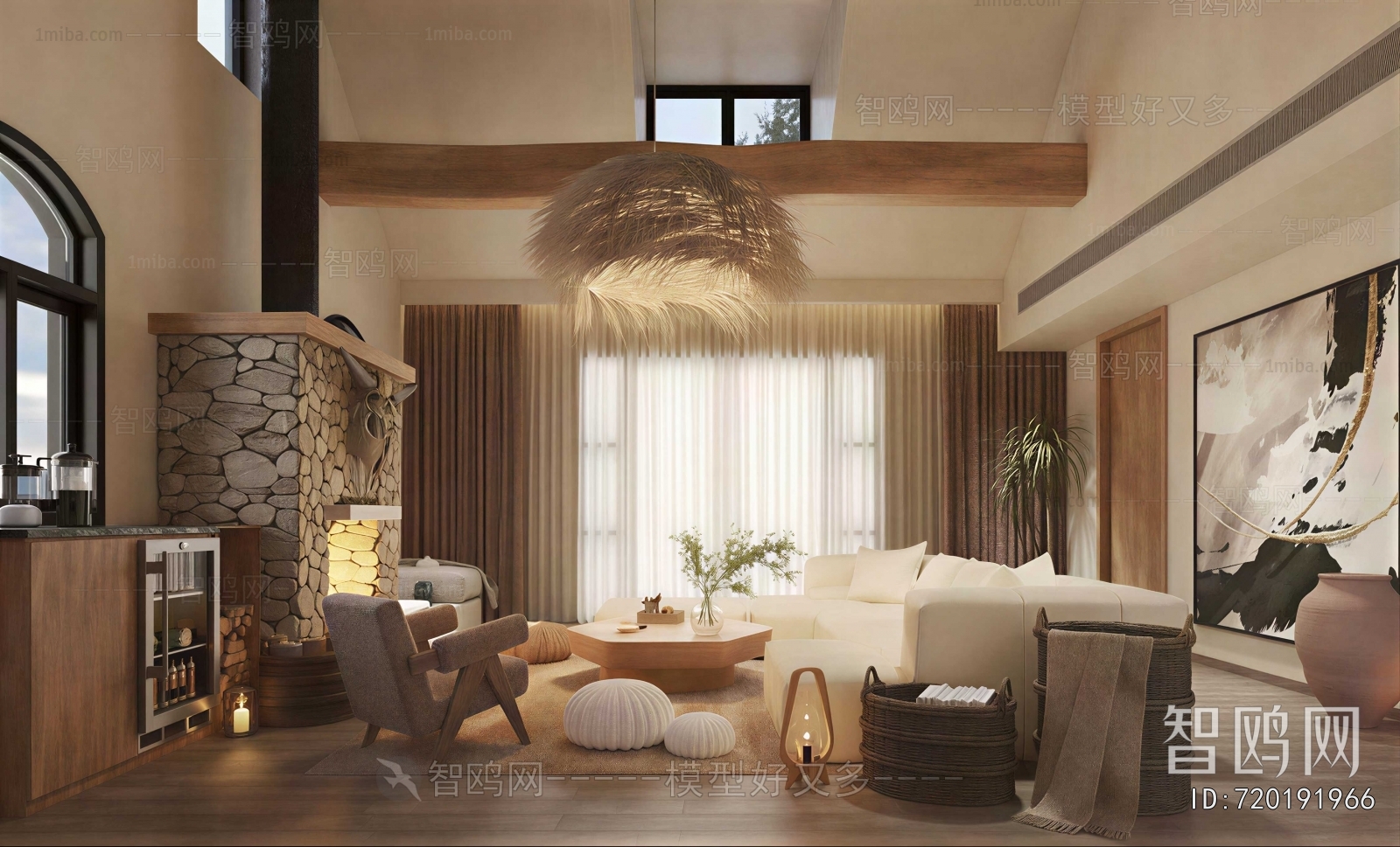 Wabi-sabi Style A Living Room