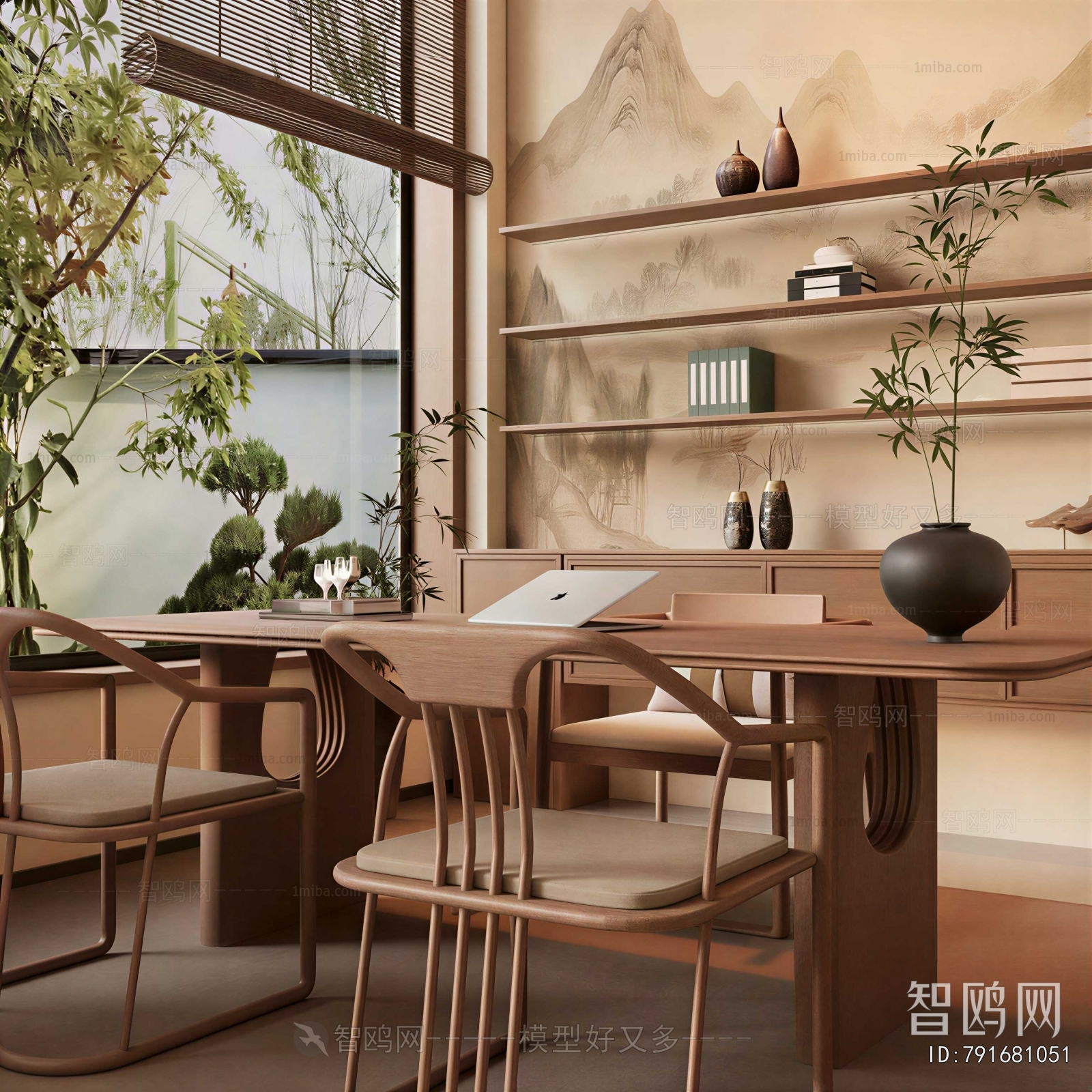 New Chinese Style Study Space