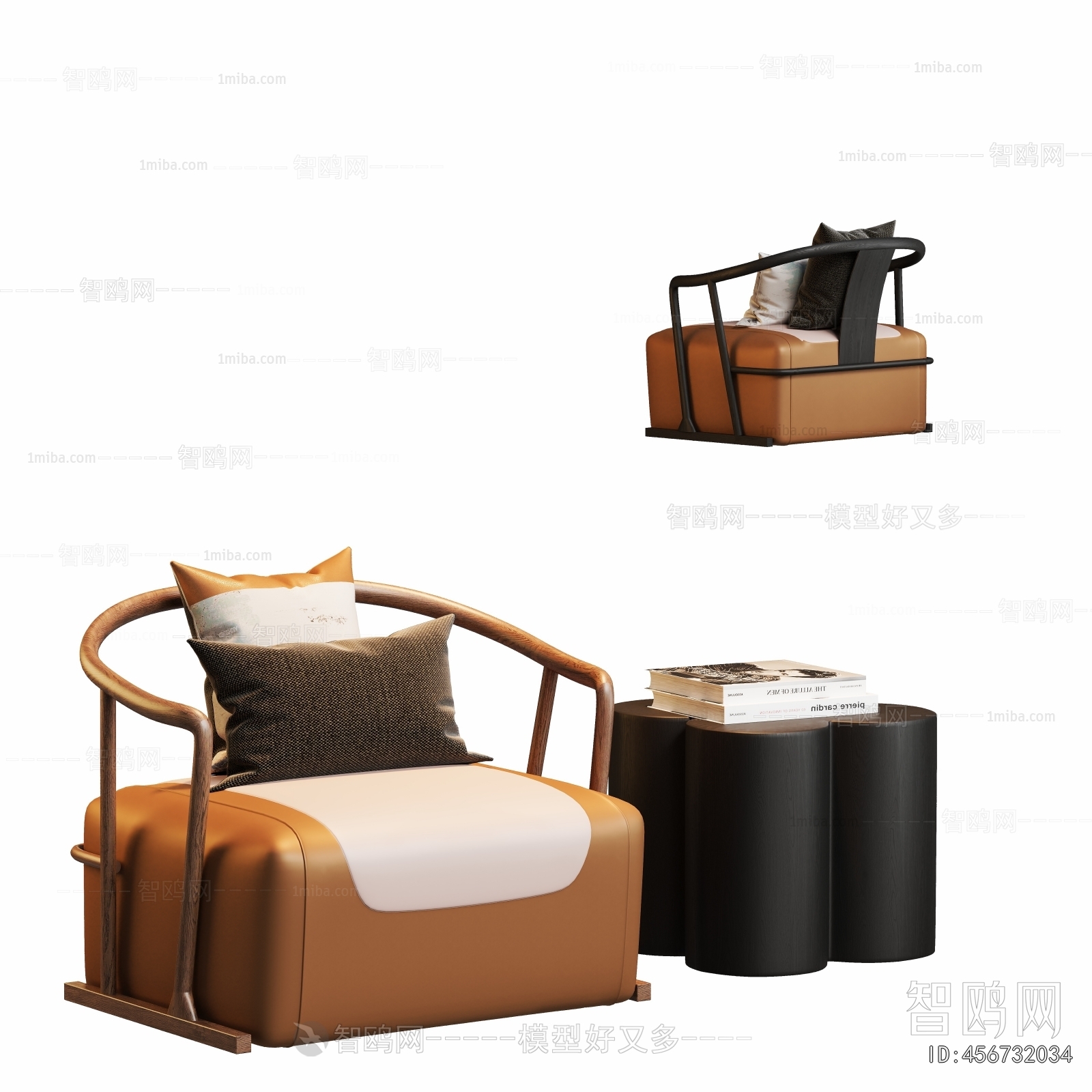 New Chinese Style Single Sofa