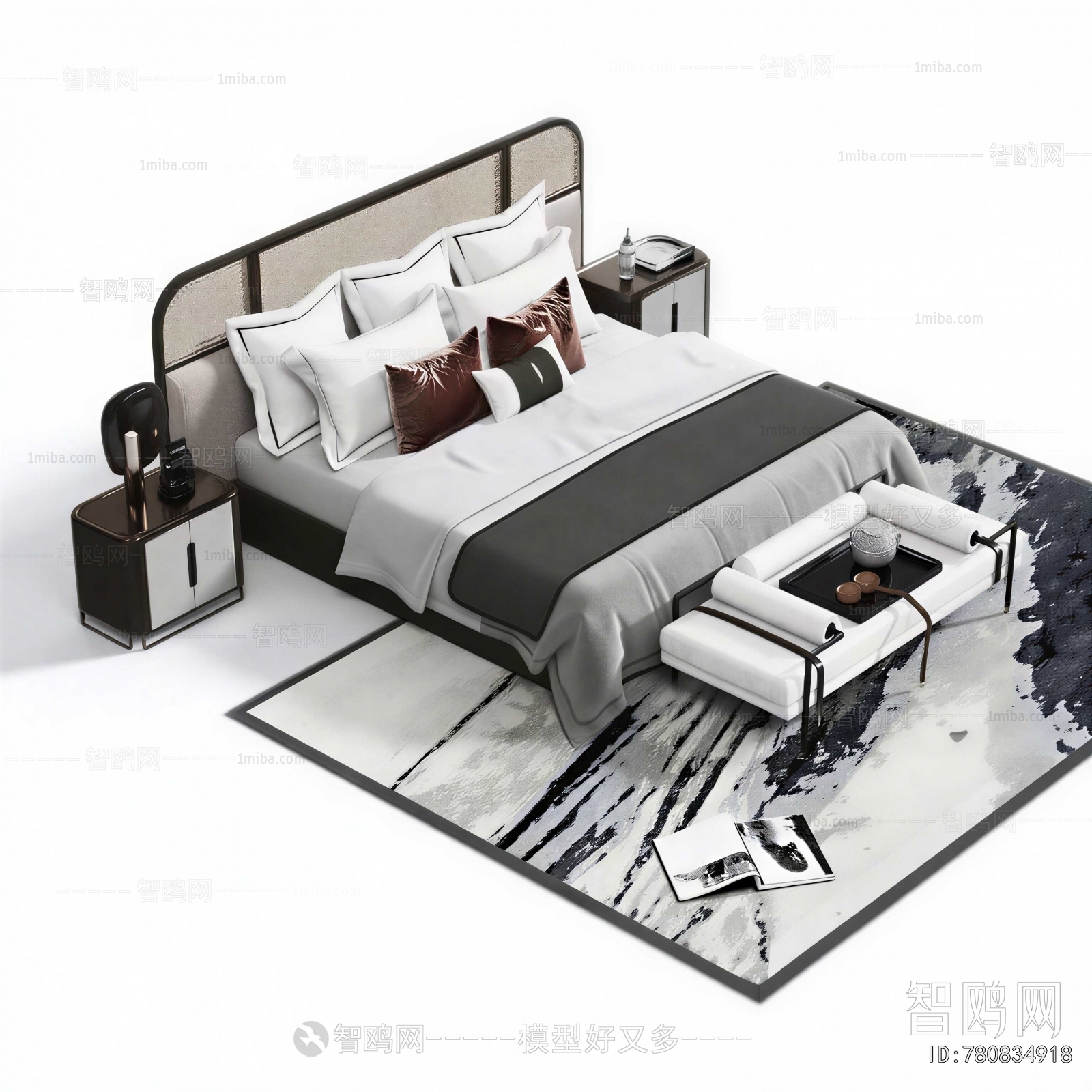 New Chinese Style Double Bed