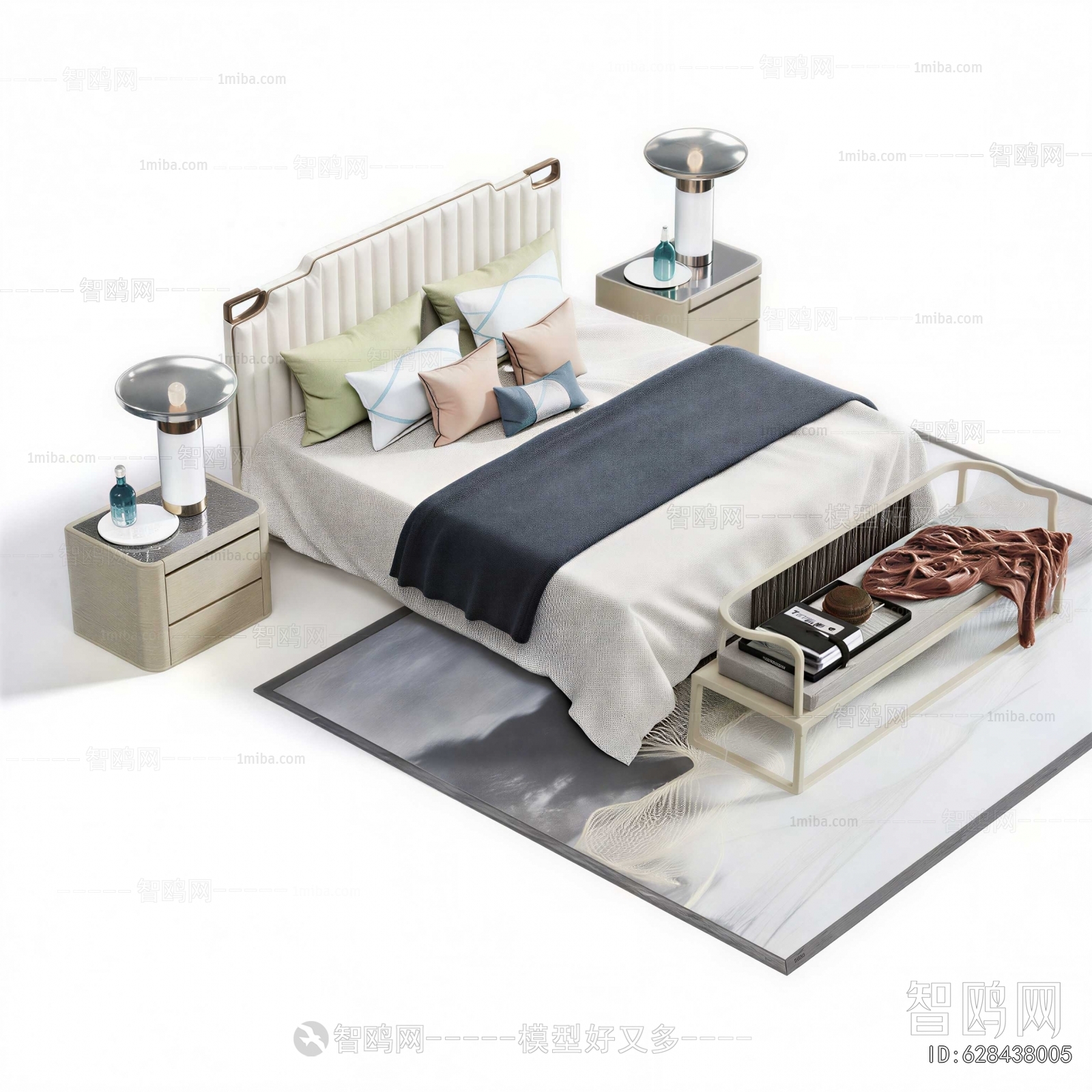 New Chinese Style Double Bed