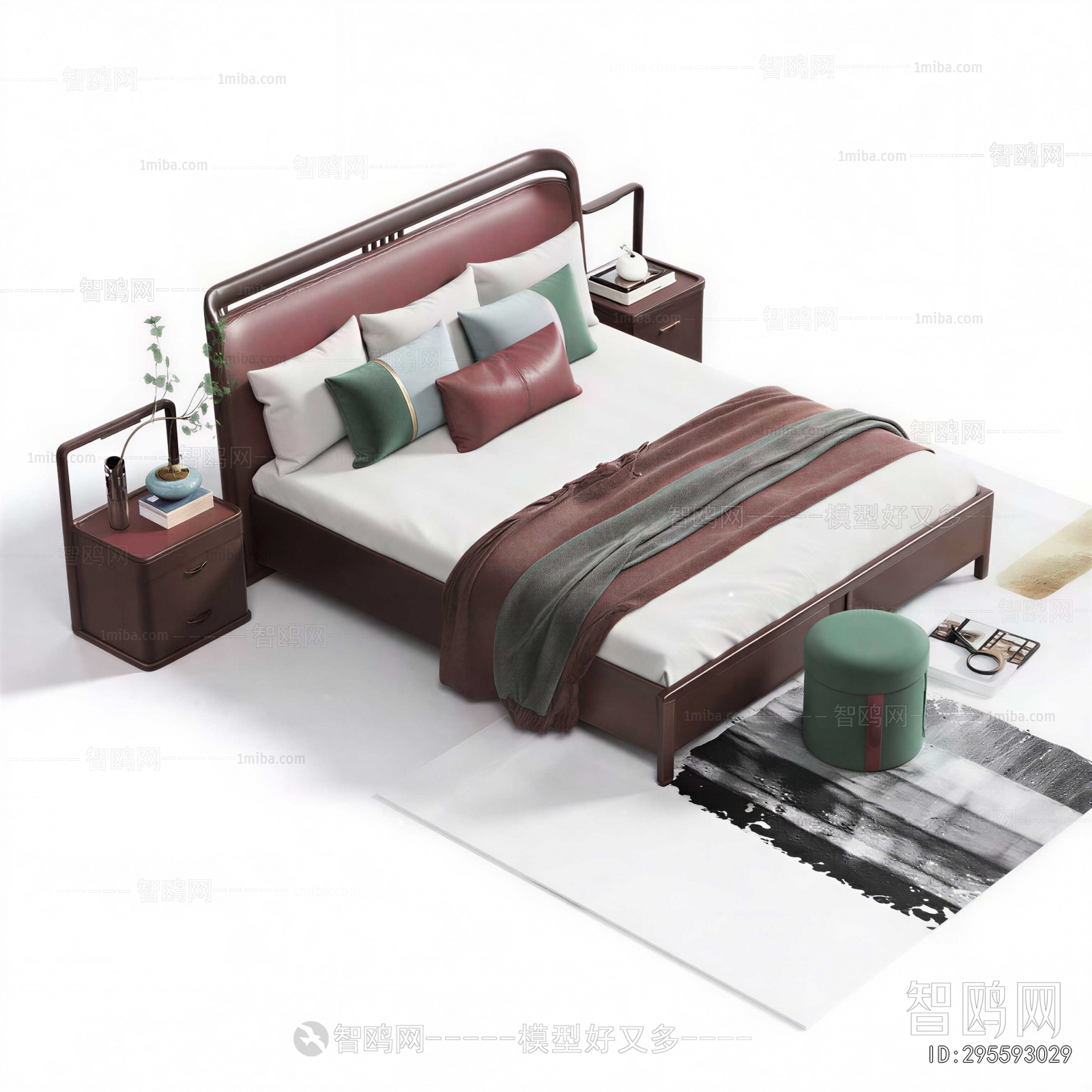 New Chinese Style Double Bed