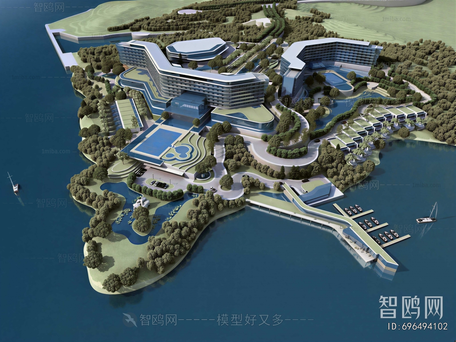 Modern Architectural Bird's-eye View Planning