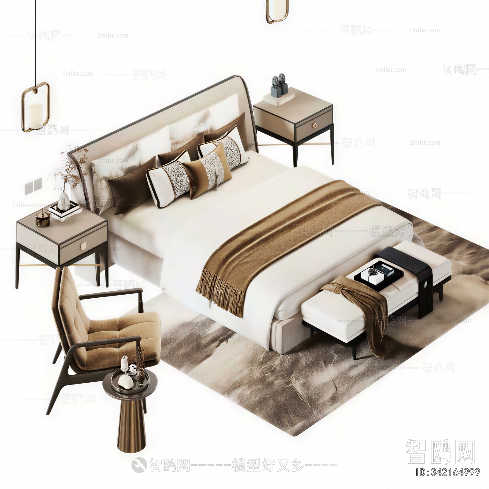 New Chinese Style Double Bed