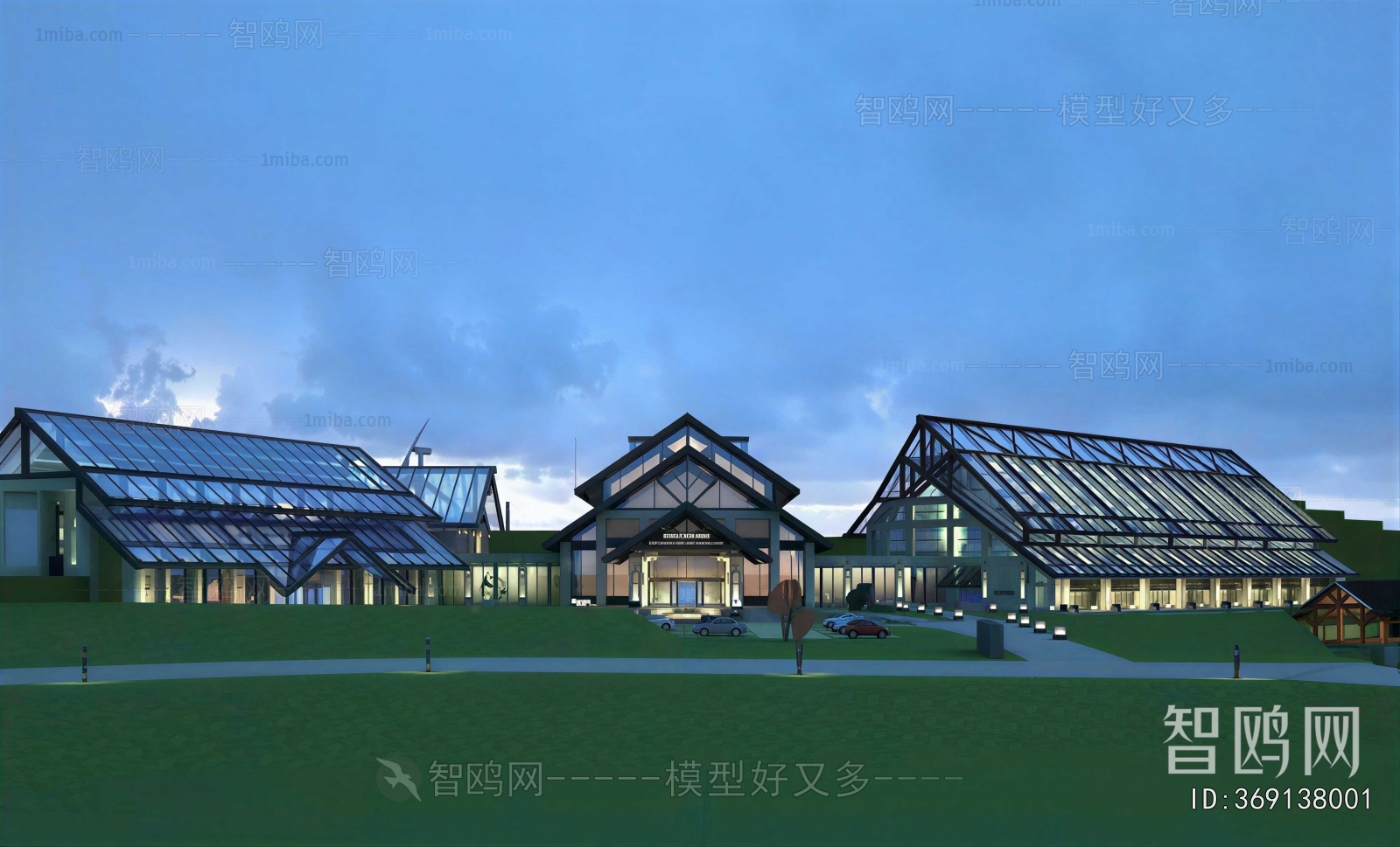 New Chinese Style Appearance Of Commercial Building