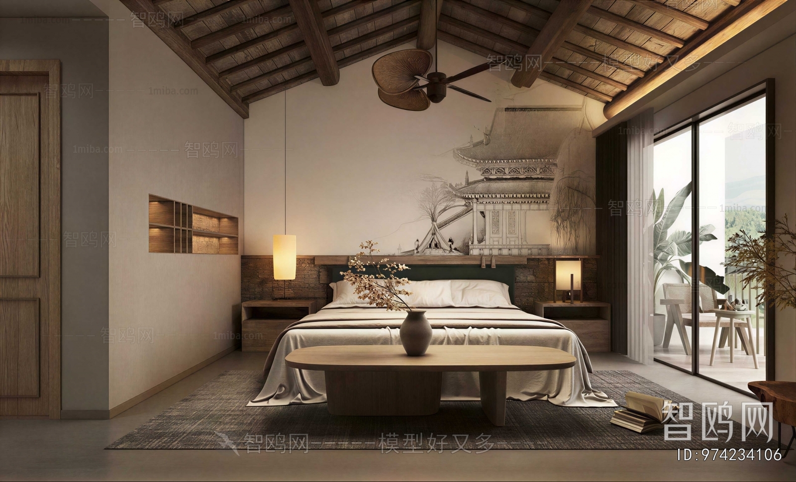 New Chinese Style Bedroom