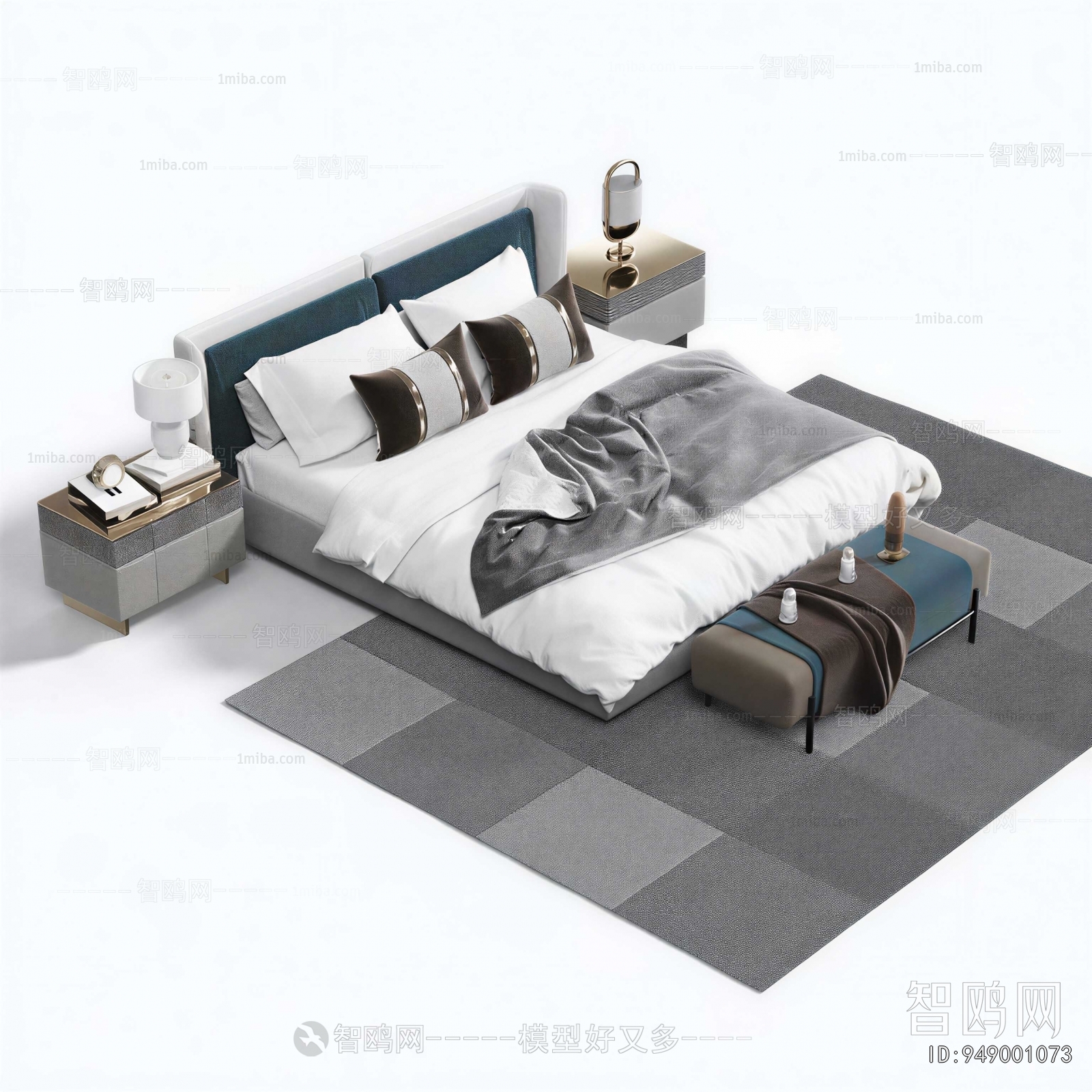 New Chinese Style Double Bed