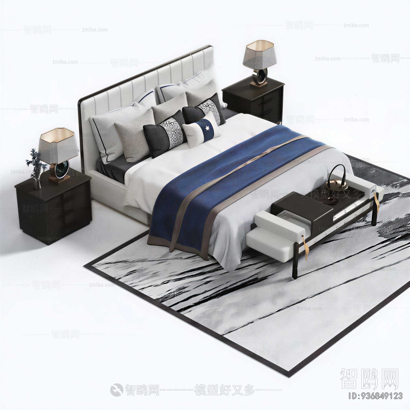 New Chinese Style Double Bed