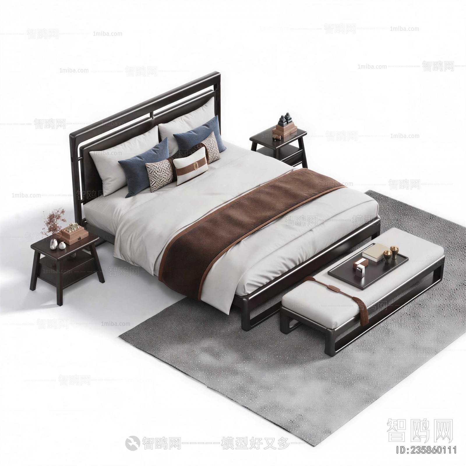 New Chinese Style Double Bed