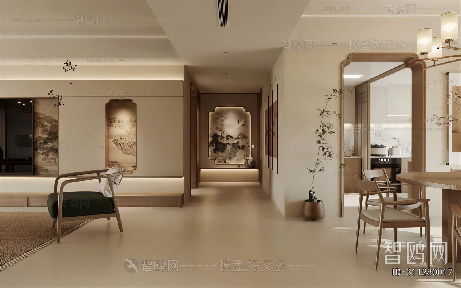 New Chinese Style Dining Room