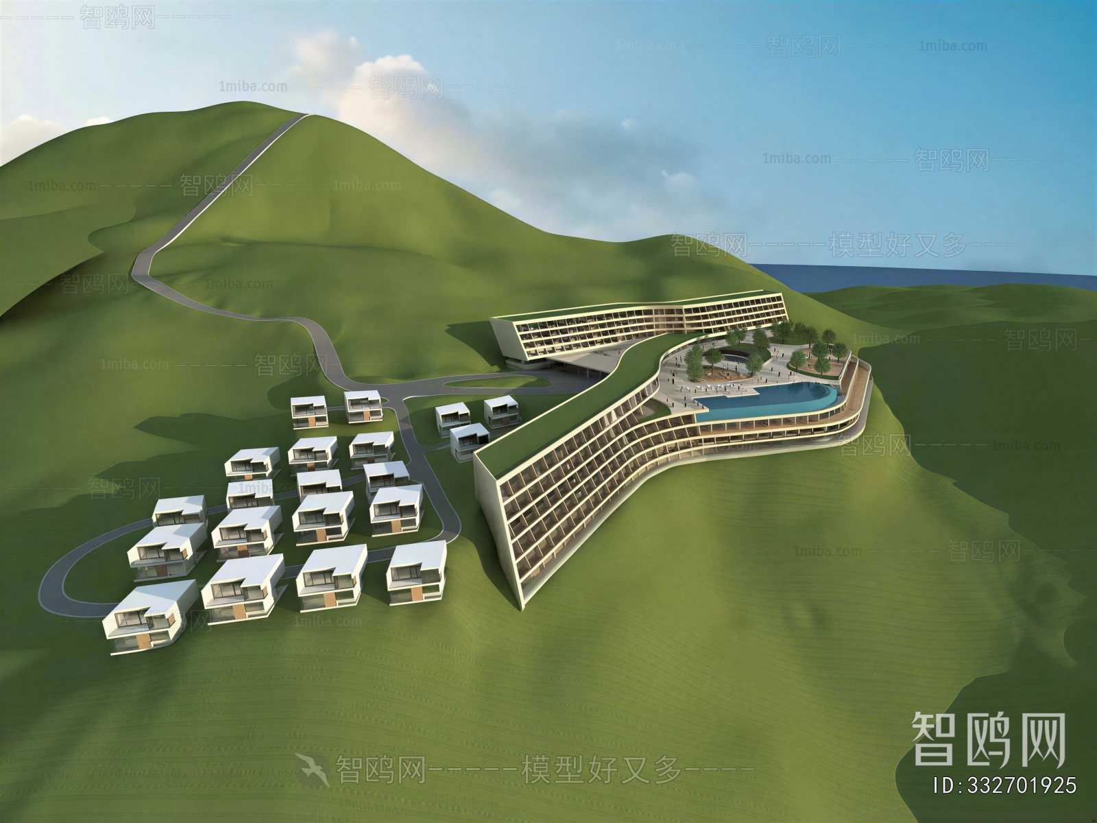 Modern Architectural Bird's-eye View Planning