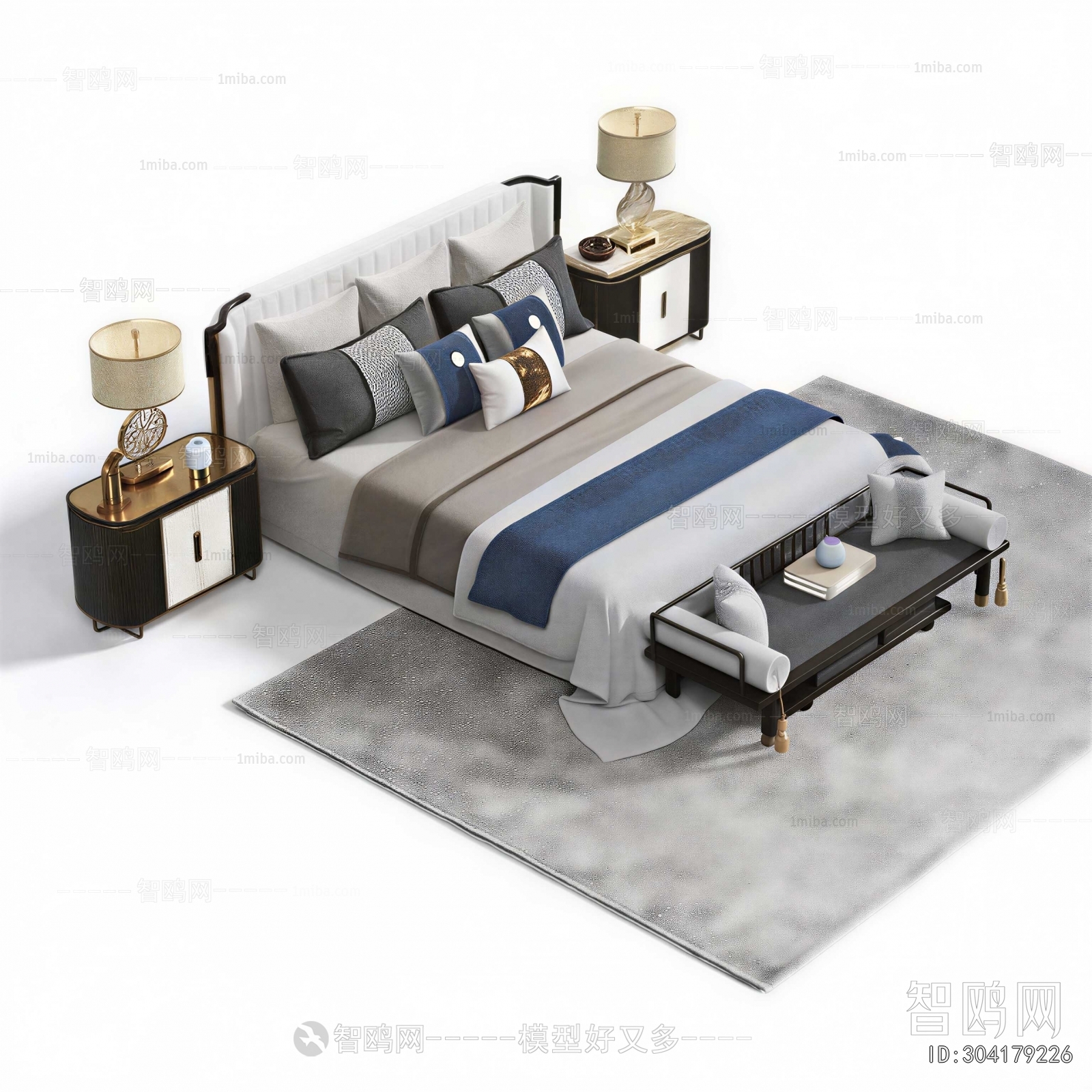 New Chinese Style Double Bed