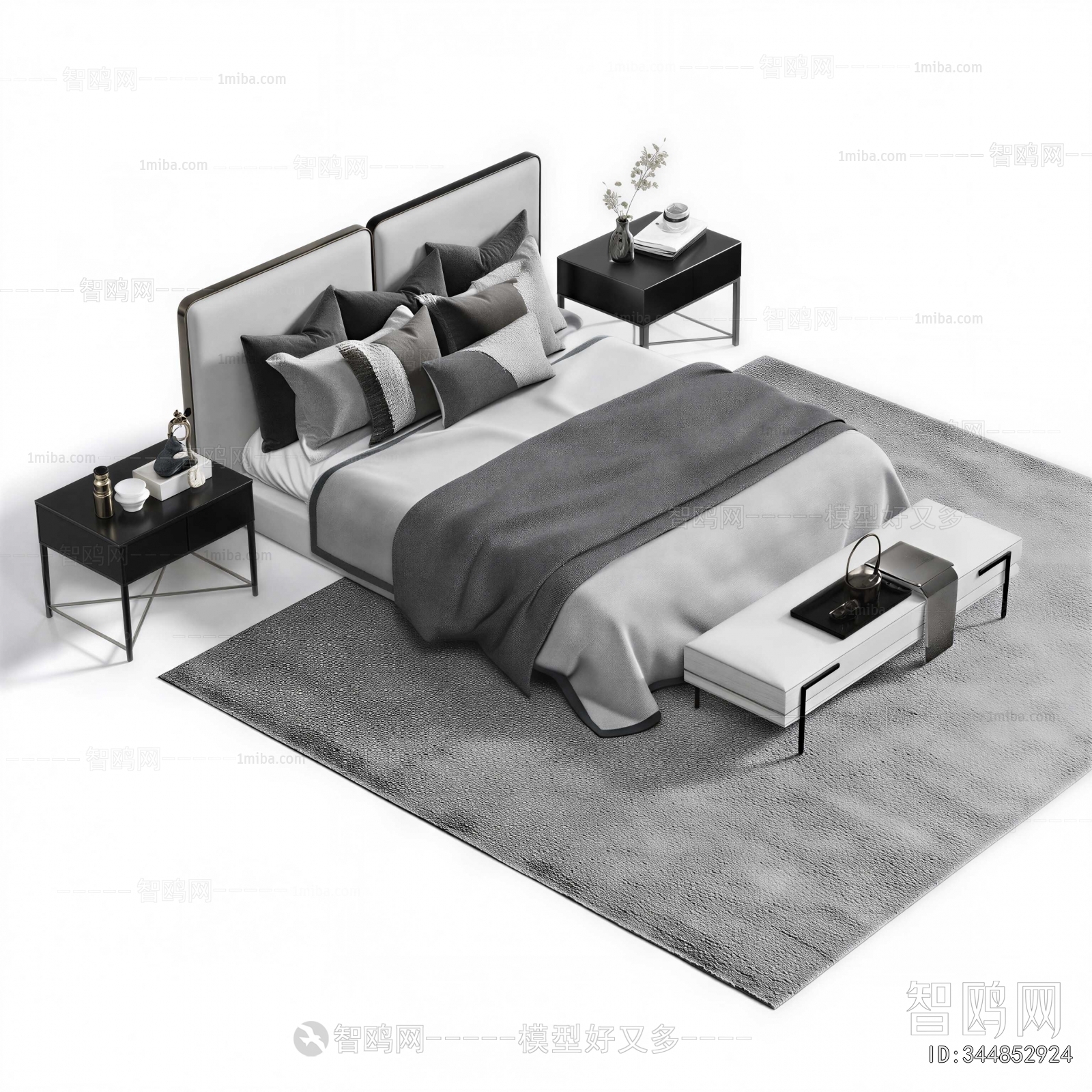 New Chinese Style Double Bed