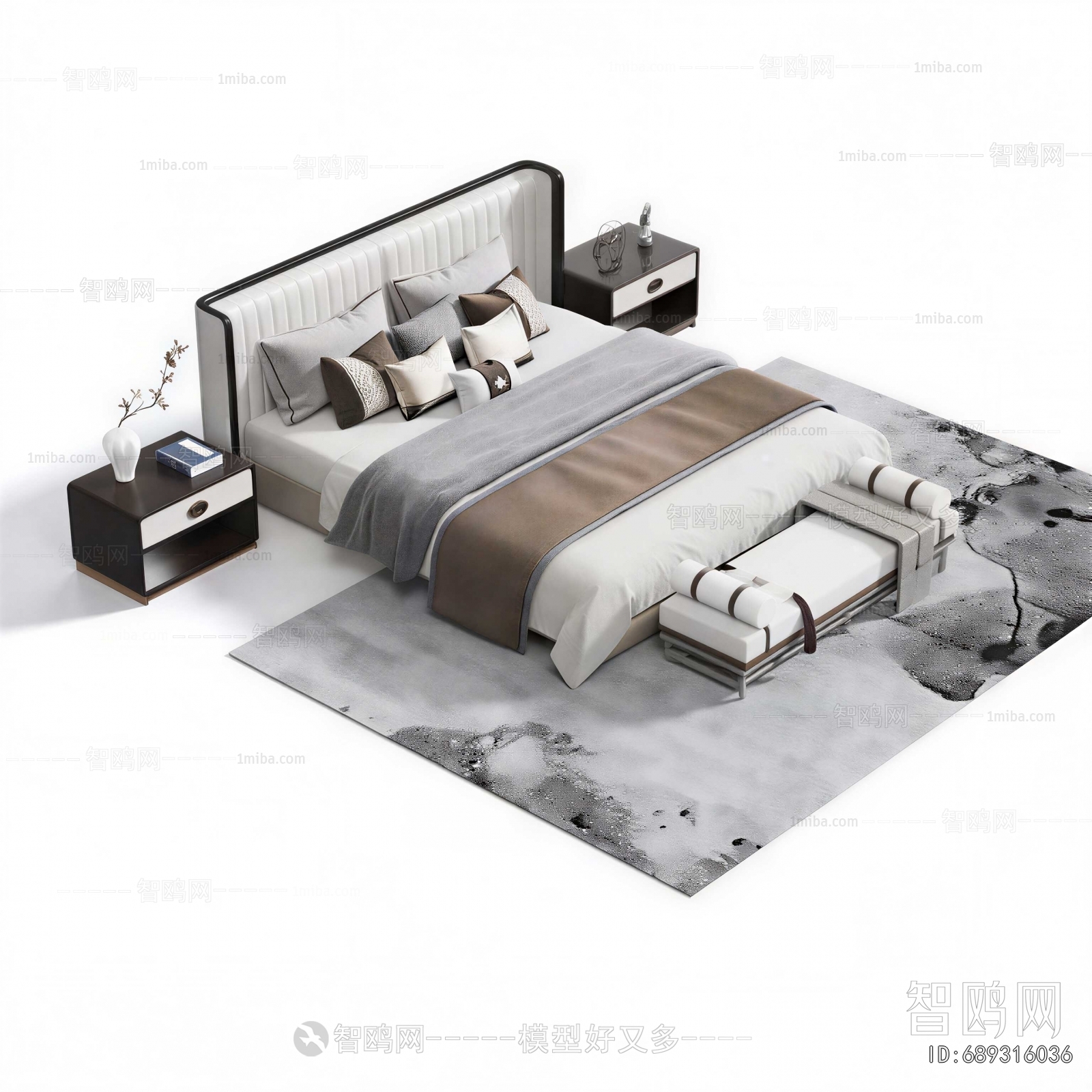 New Chinese Style Double Bed