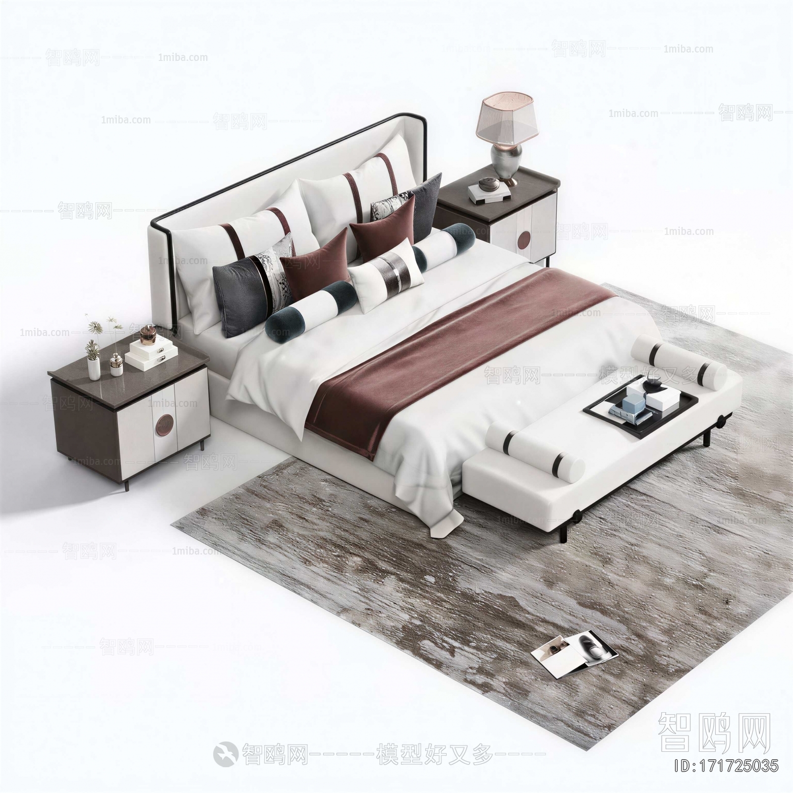 New Chinese Style Double Bed