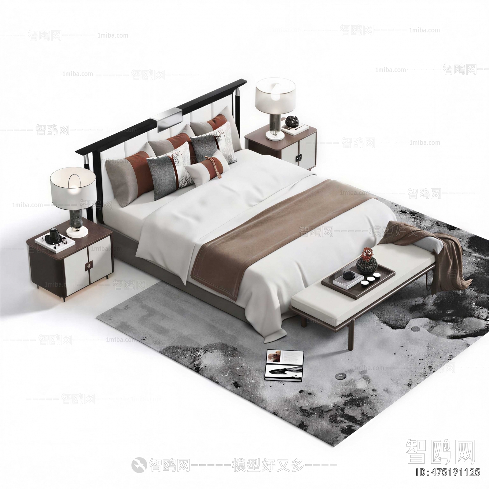New Chinese Style Double Bed
