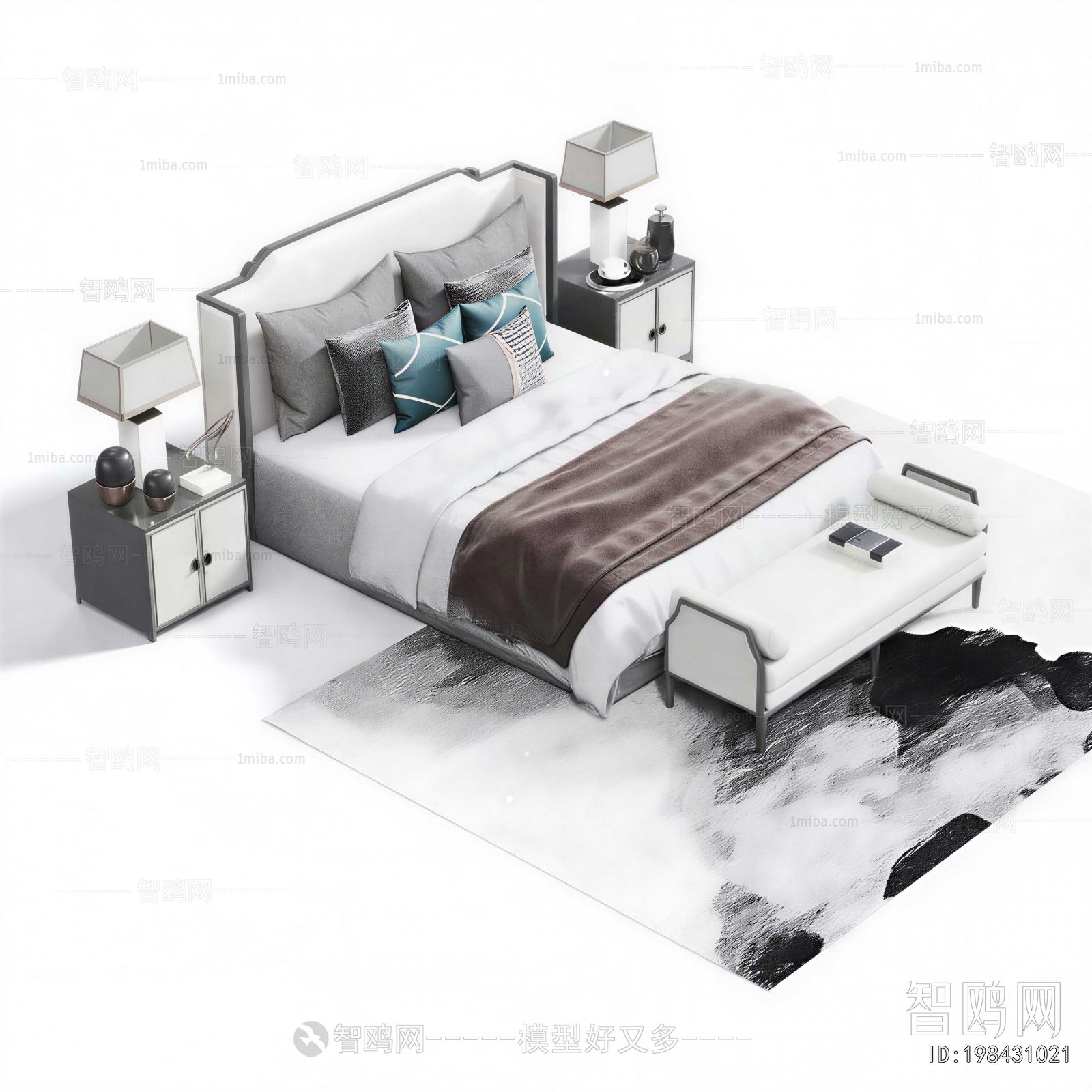 New Chinese Style Double Bed