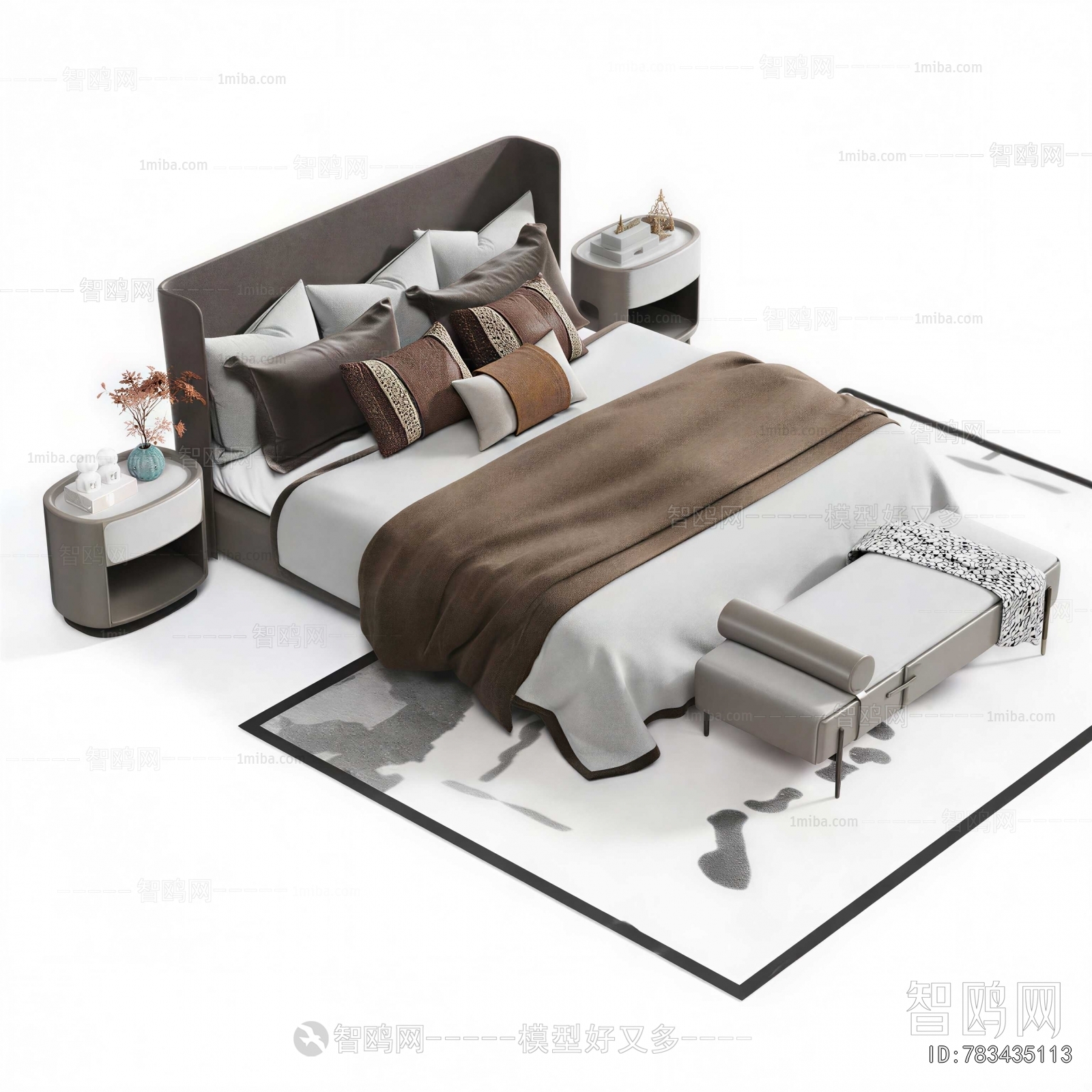 New Chinese Style Double Bed