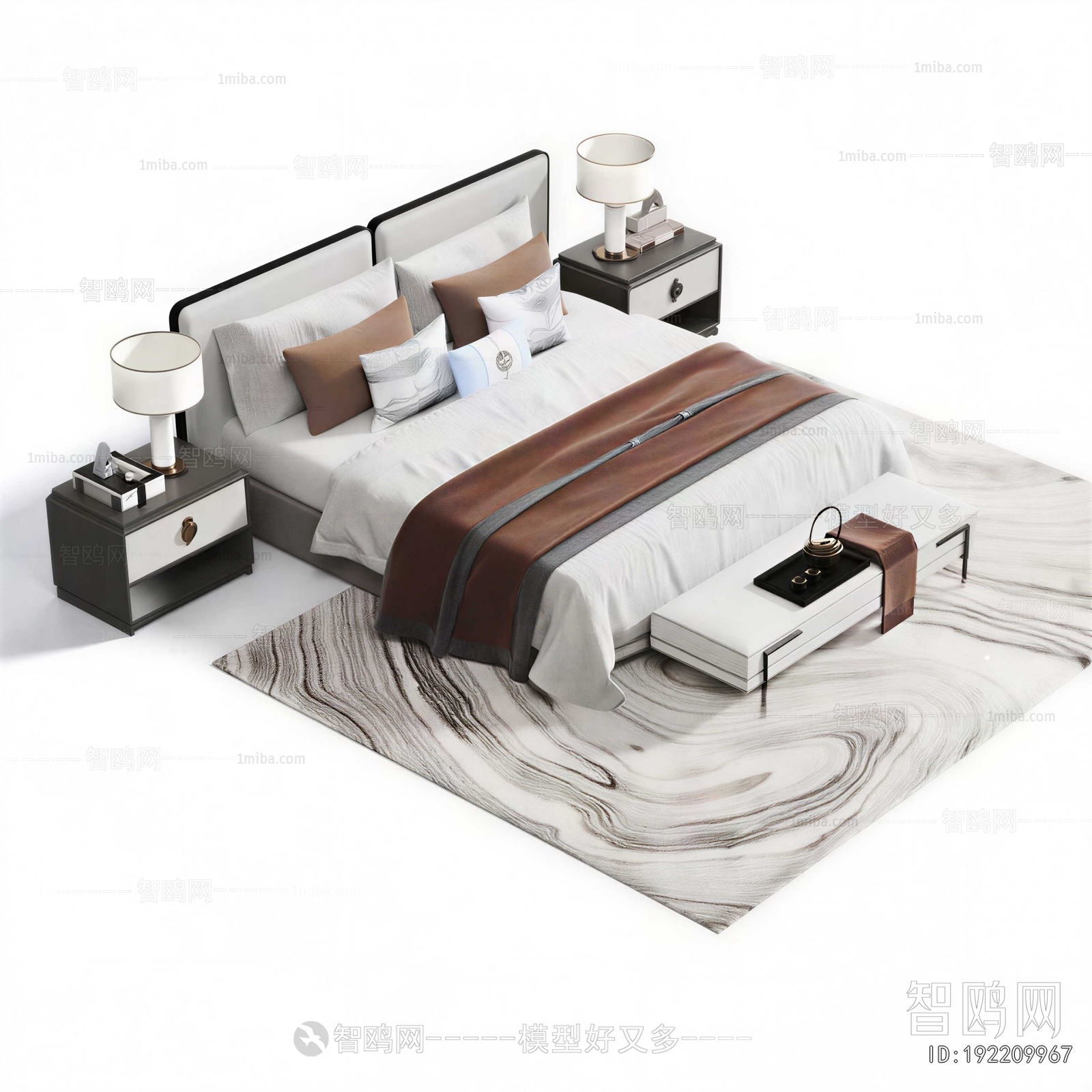 New Chinese Style Double Bed