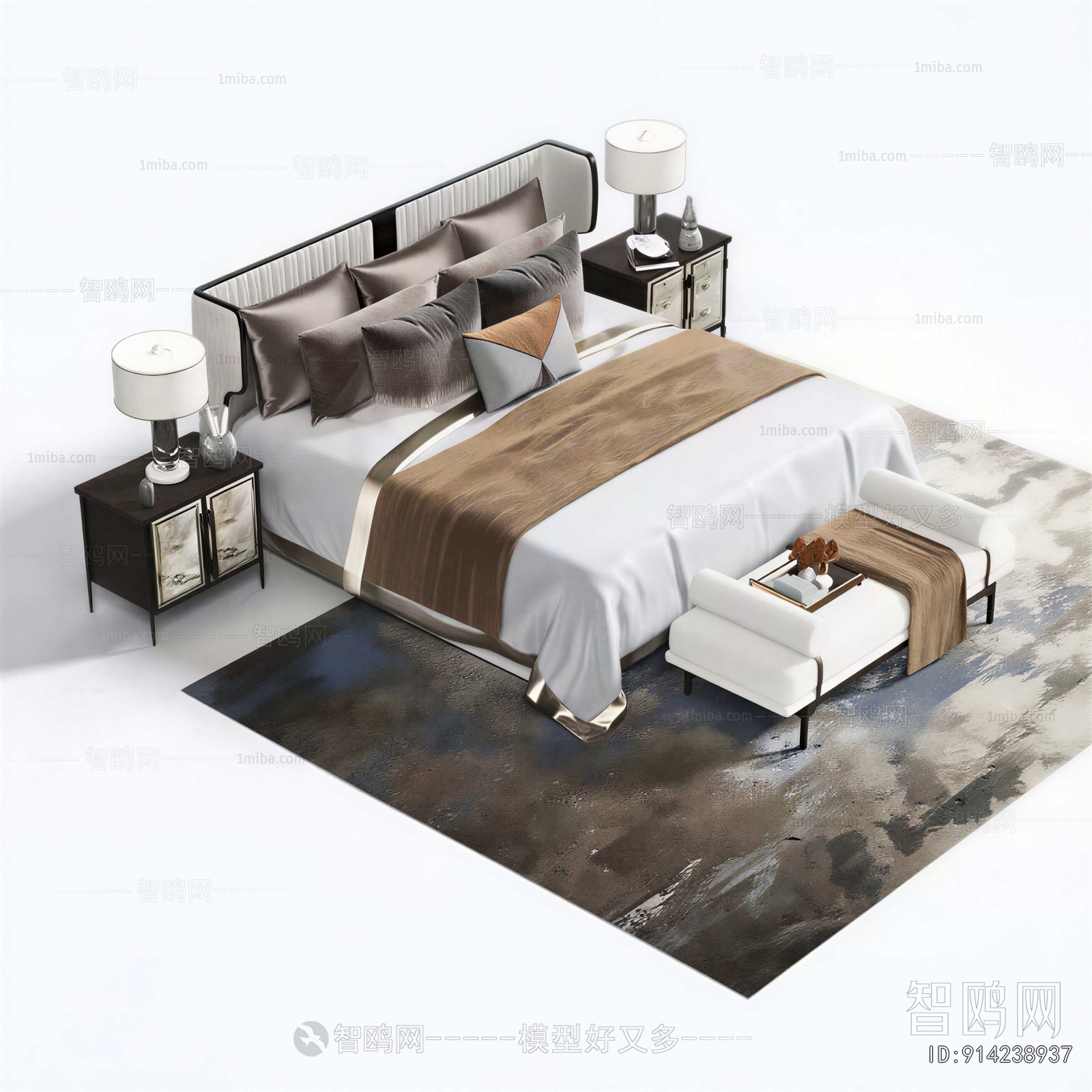 New Chinese Style Double Bed