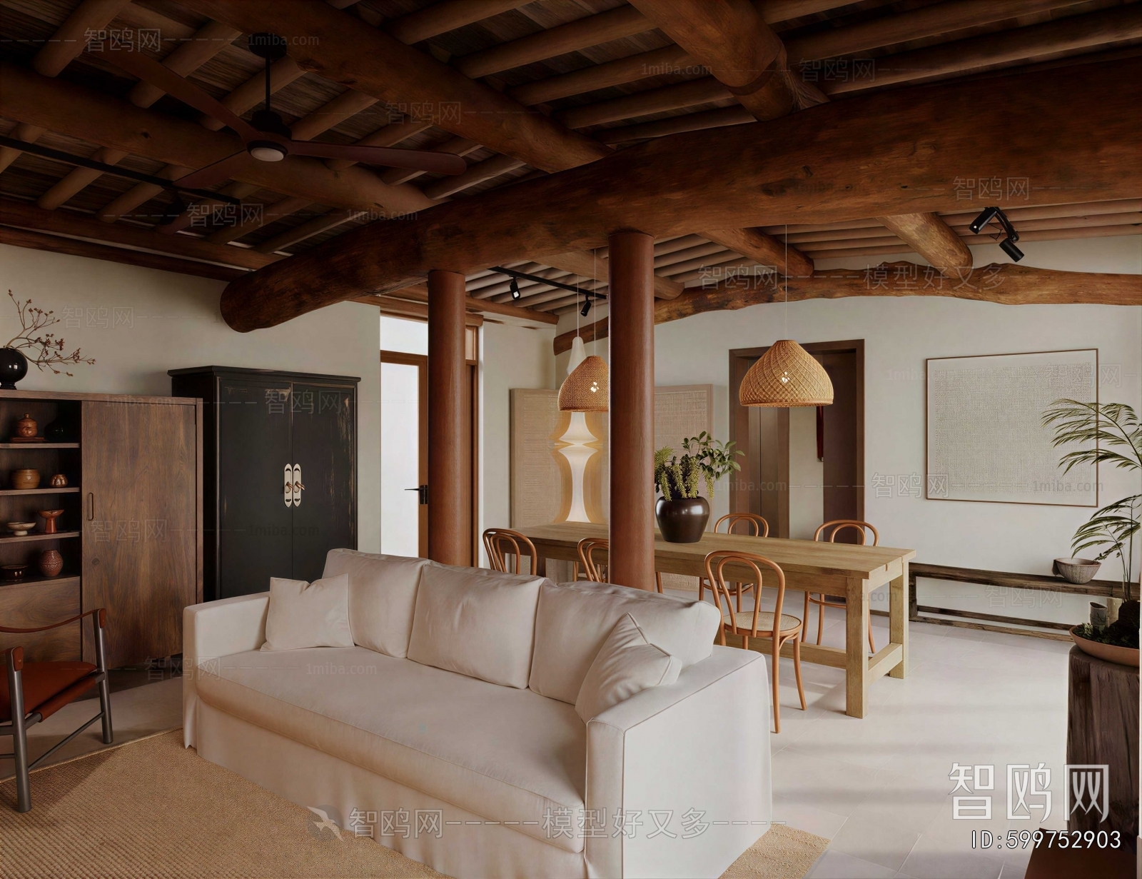 Wabi-sabi Style A Living Room