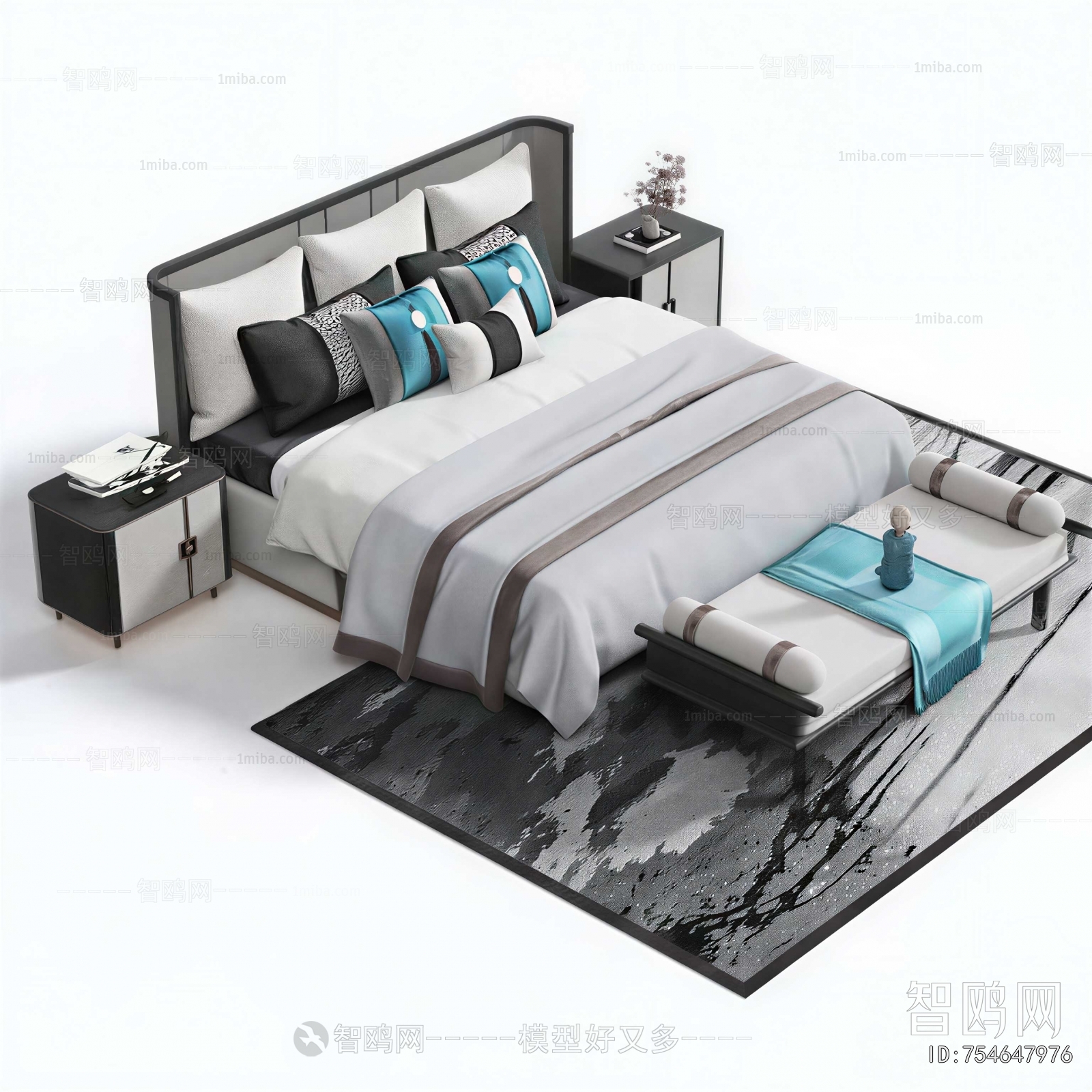 New Chinese Style Double Bed