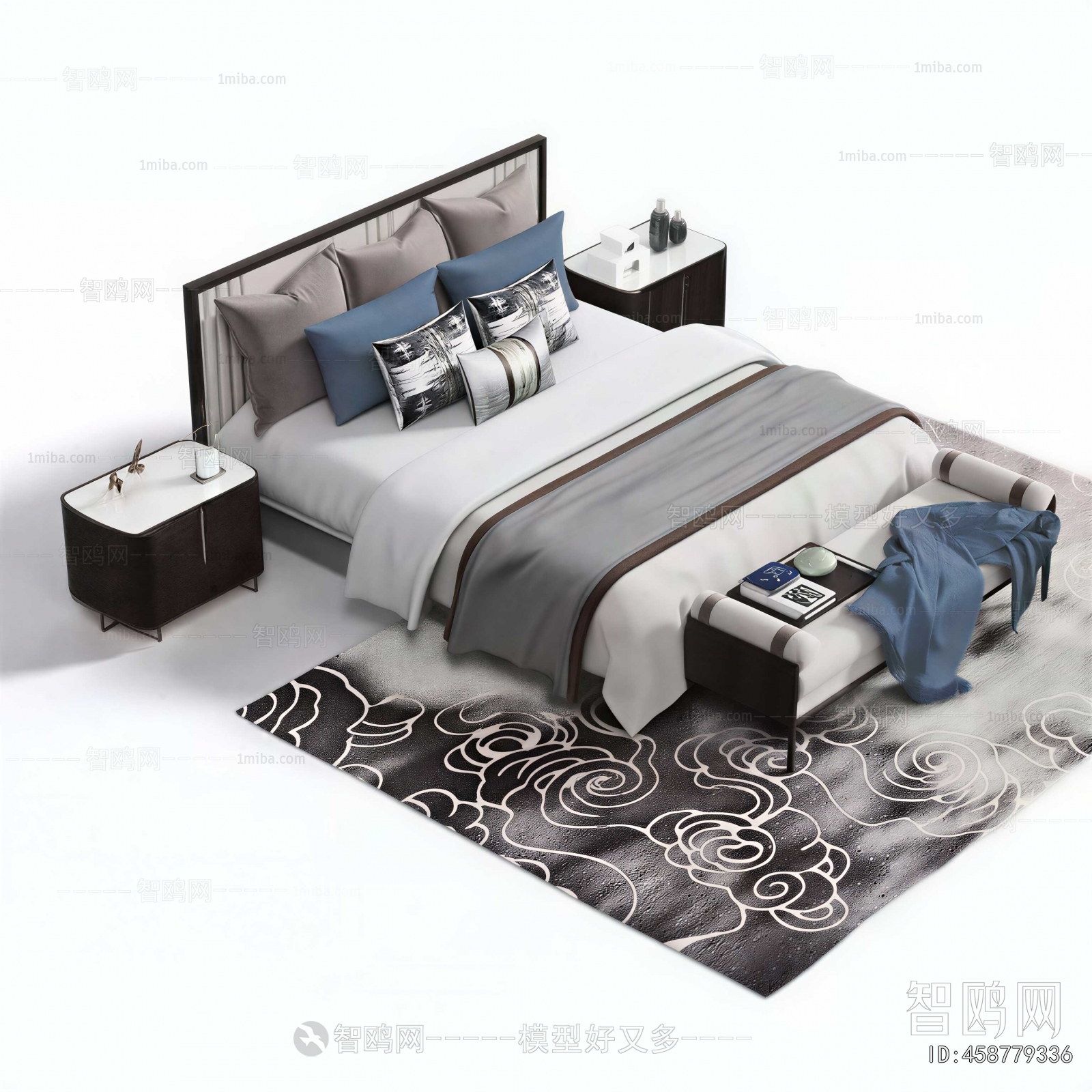 New Chinese Style Double Bed