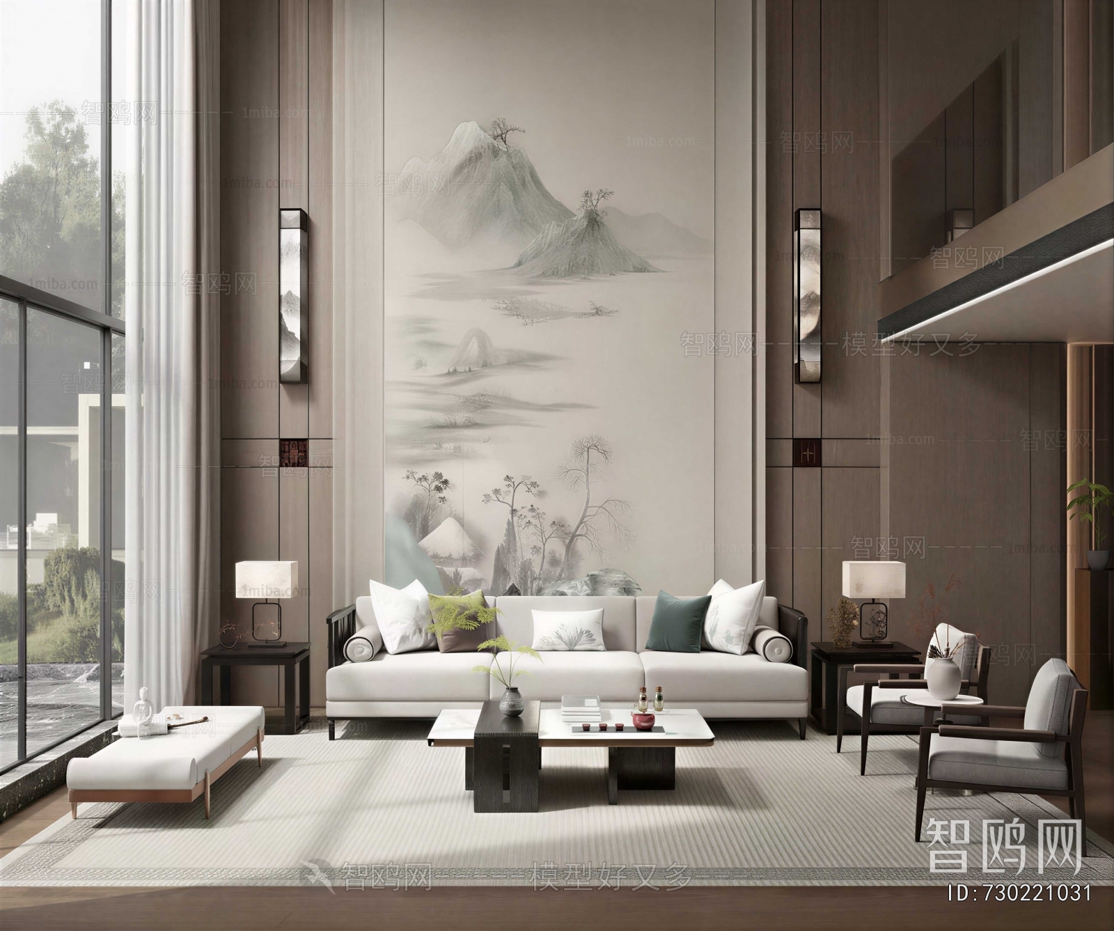 New Chinese Style A Living Room