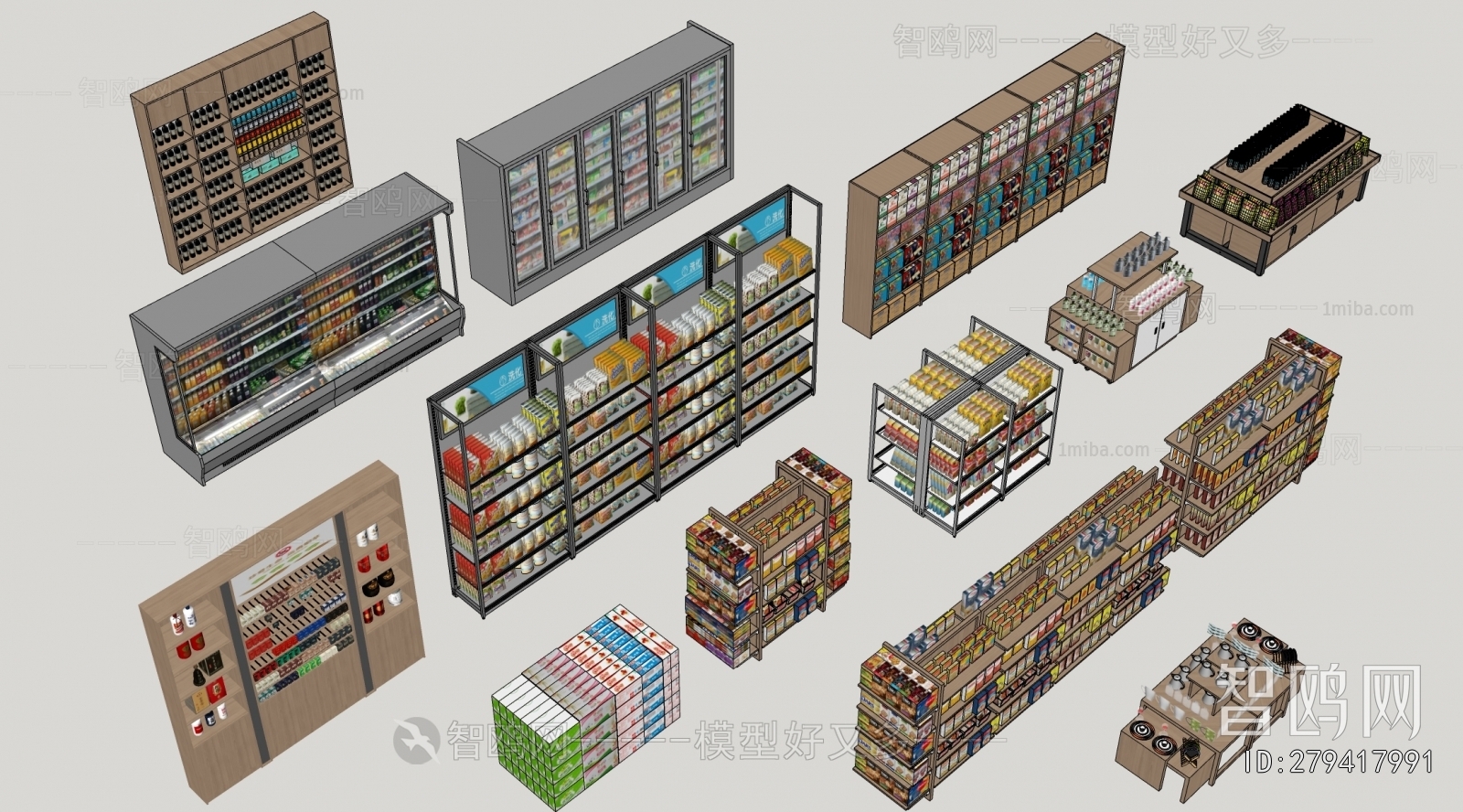 Modern Supermarket Shelf